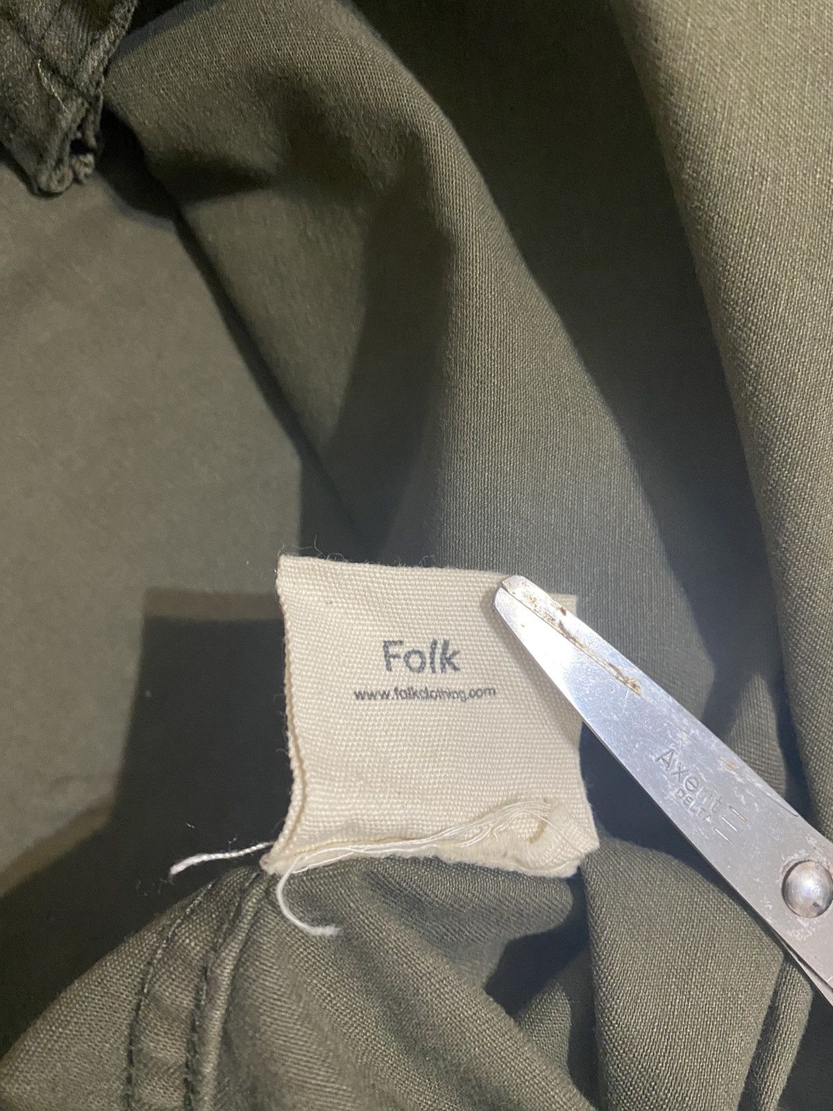 Folk Folk Olive Overshirt Flannel Shirt Size US L / EU 52-54 / 3 - 7 Thumbnail