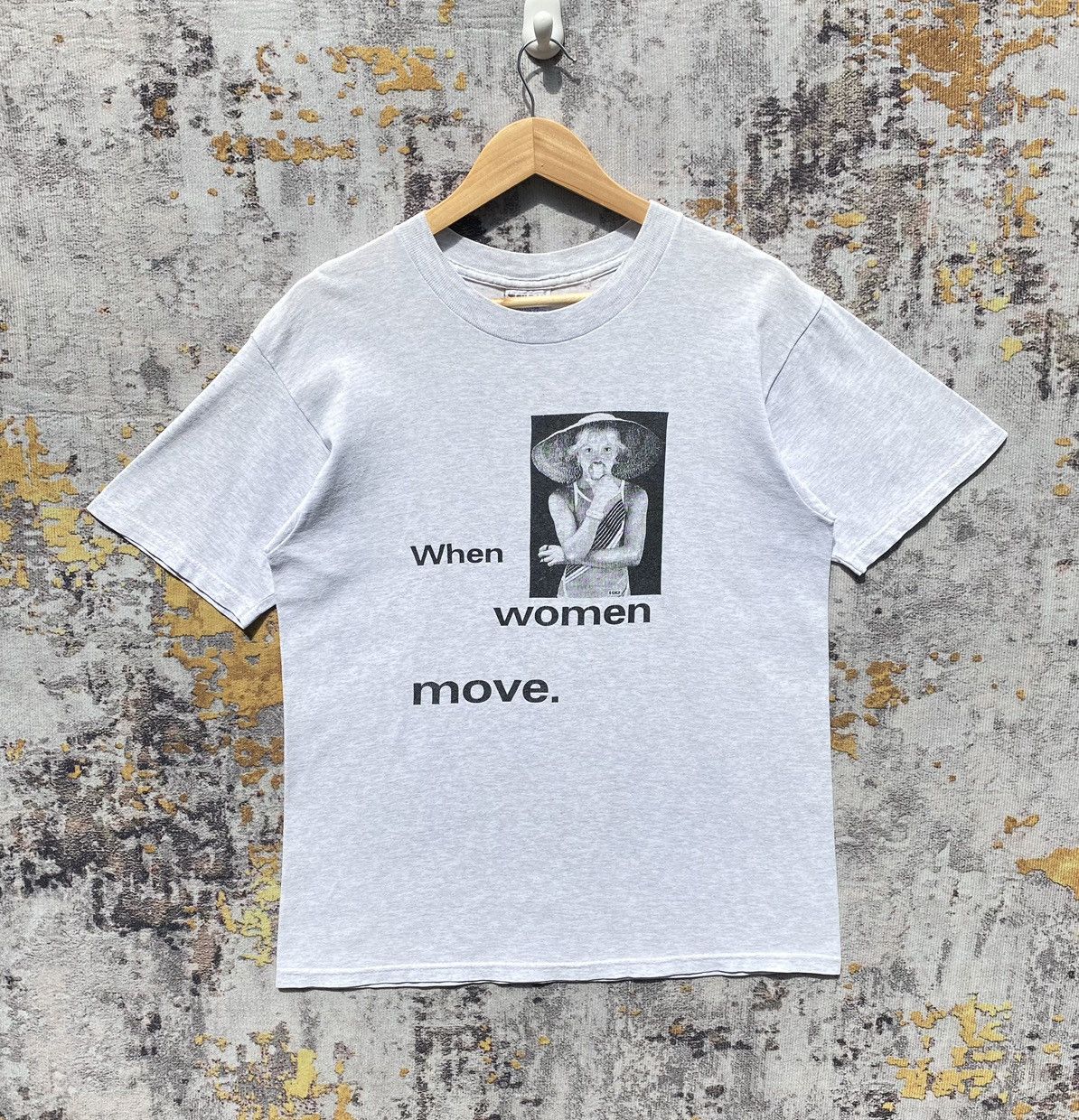 Arts & Science Vintage 90s When Women Move Wording Art Shirt Size US M / EU 48-50 / 2 - 1 Thumbnail