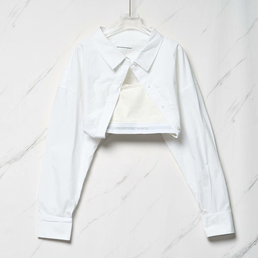 Alexander Wang Alexander Wang Women's Fake Two-Piece Short Top Size M / US 6-8 / IT 42-44 - 1 Thumbnail