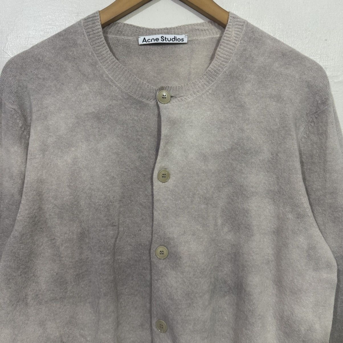 Acne Studios Crew neck Cardigan - Vintage beige Size US M / EU 48-50 / 2 - 4 Thumbnail