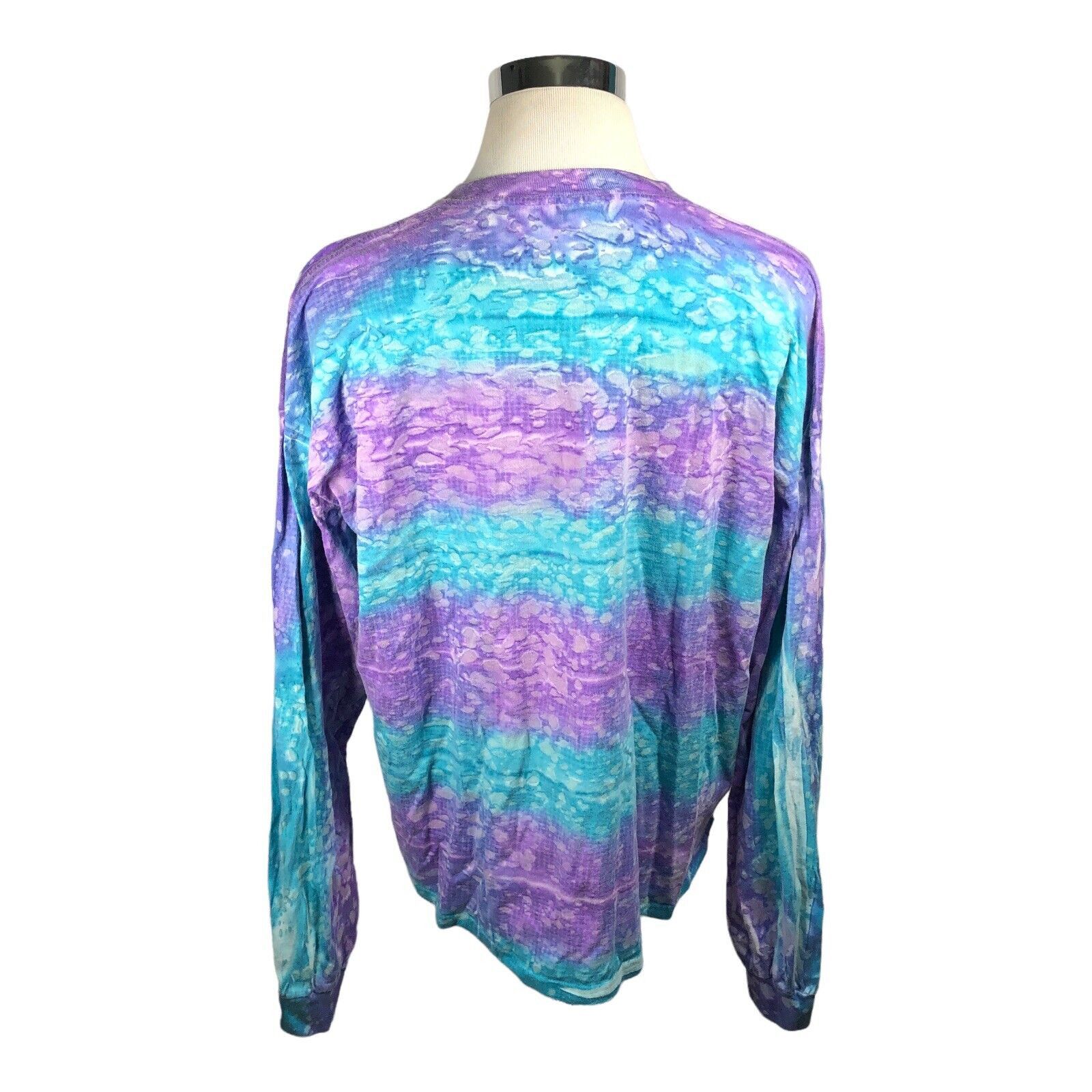 Apple Beatles Vintage T-Shirt Long Sleeve Tie Dye Blue Purple XXL Size US XXL / EU 58 / 5 - 7 Thumbnail