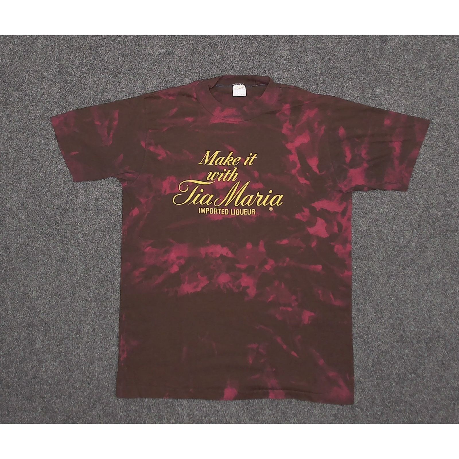 Vintage Vtg 80s Tia Maria Reworked Bleach Tie Dye Plum Purple L USA Size US L / EU 52-54 / 3 - 3 Thumbnail