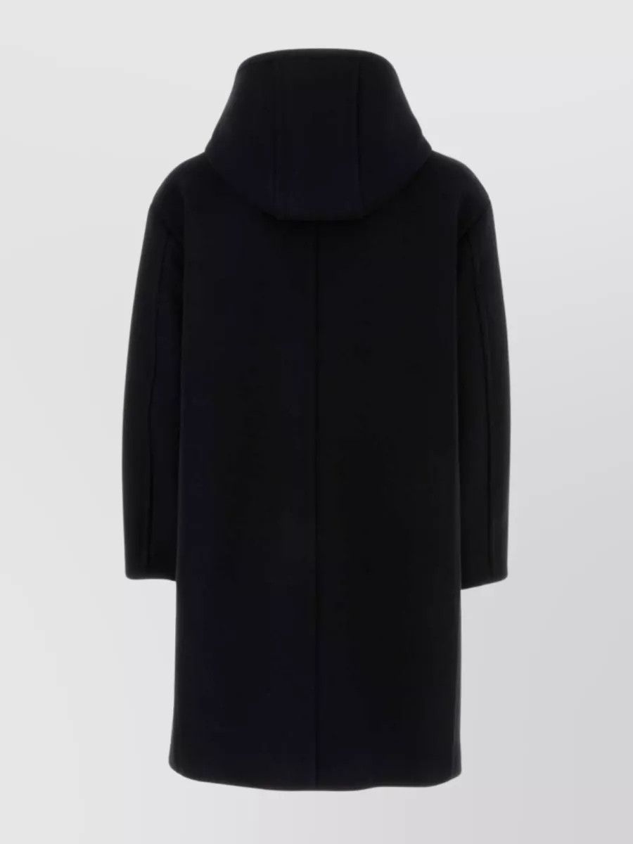 Jil Sander o1loc1c1124 Double Breasted Wool Coat in Black Size US XS / EU 42 / 0 - 2 Thumbnail