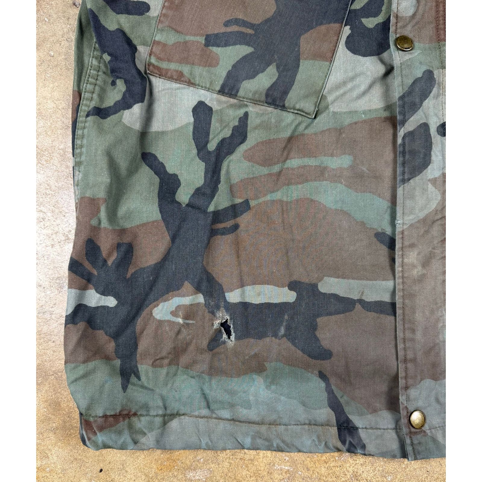 Vintage VTG US Army Chemical Protective Jacket Olive Drab Large 80s Size US XL / EU 56 / 4 - 3 Thumbnail