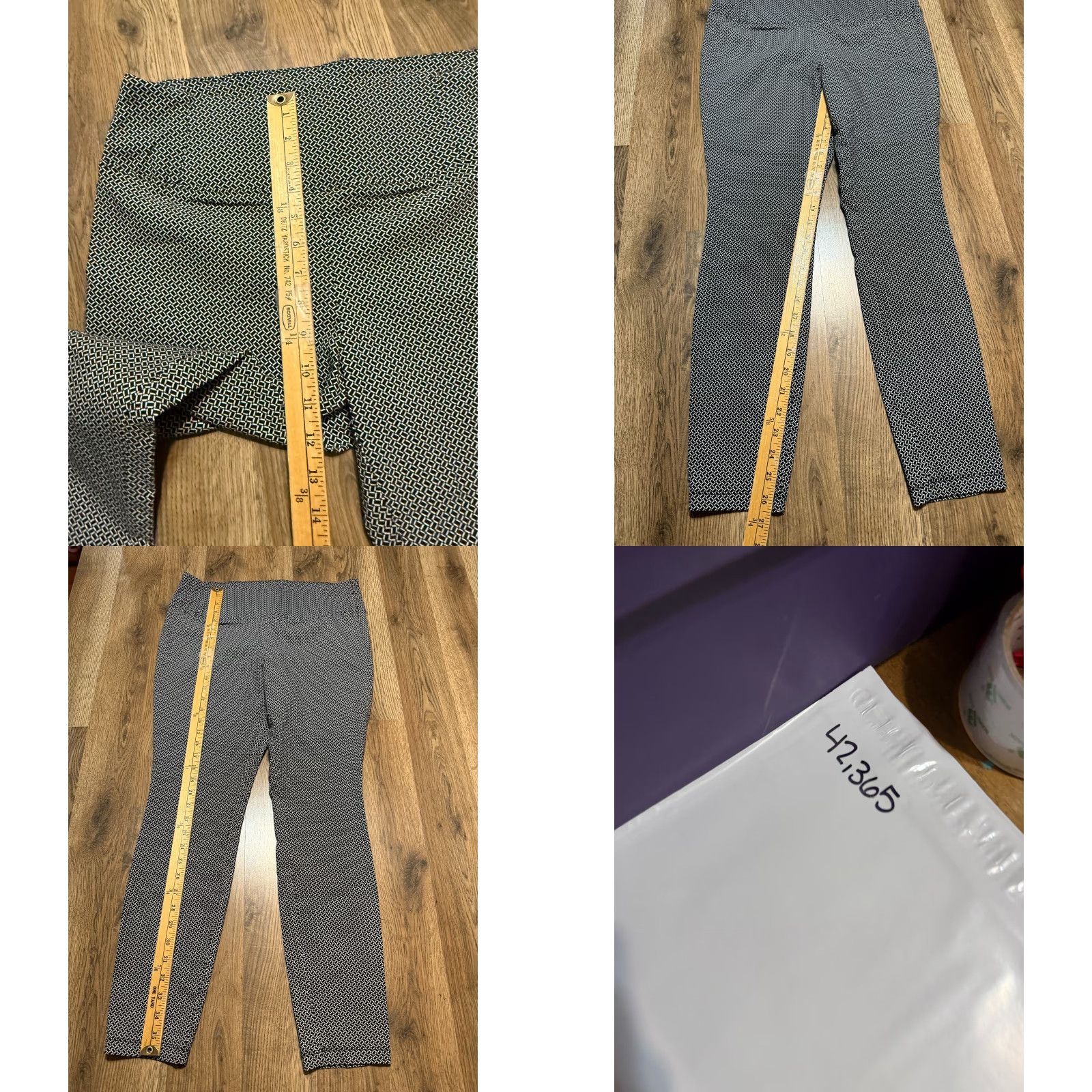 Worthington Worthington Pants Women's Size 12 Black White Skinny High Rise Pull On Jeans? Size 34" / US 12 / IT 48 - 8 Thumbnail