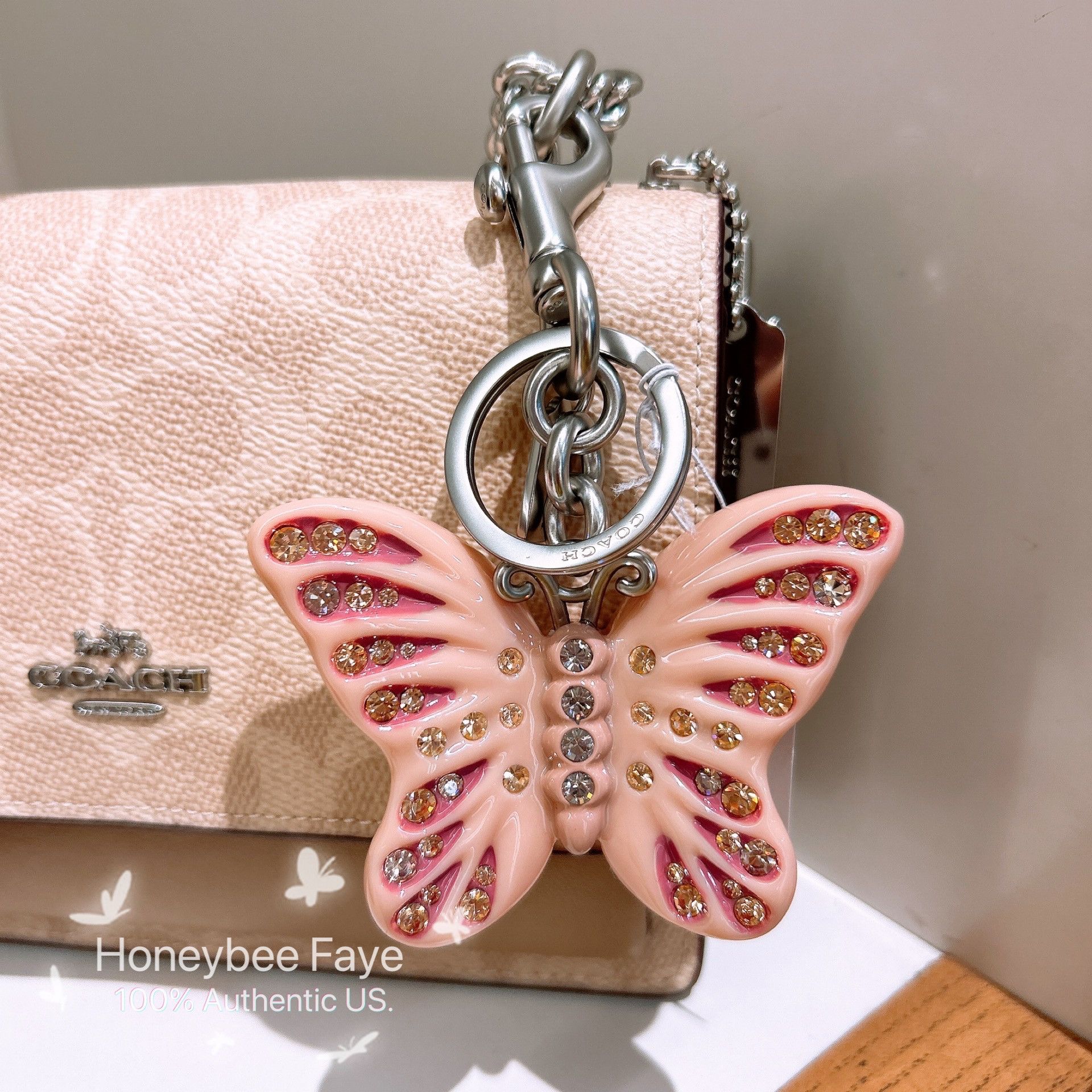 NWT Coach Butterfly Bag Charm CCD44