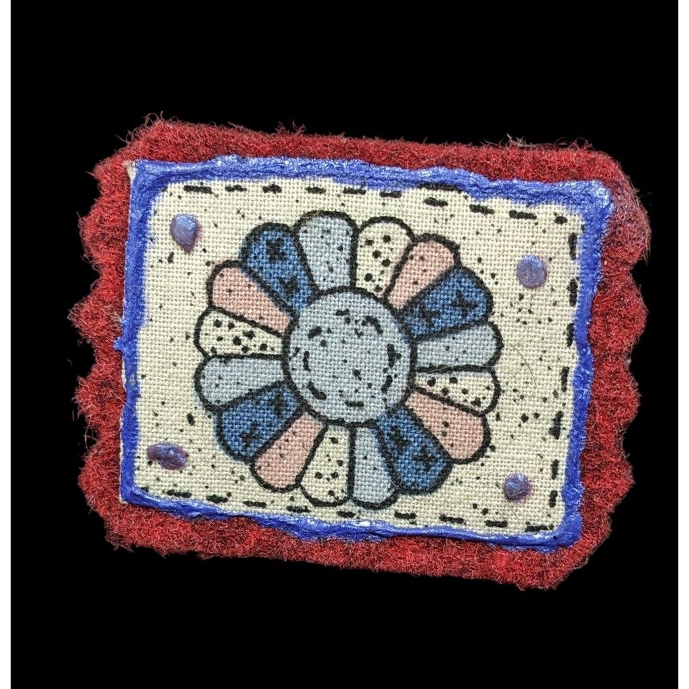 Other Handmade Rustic Floral Felt And Fabric Brooch Size ONE SIZE - 1 Thumbnail
