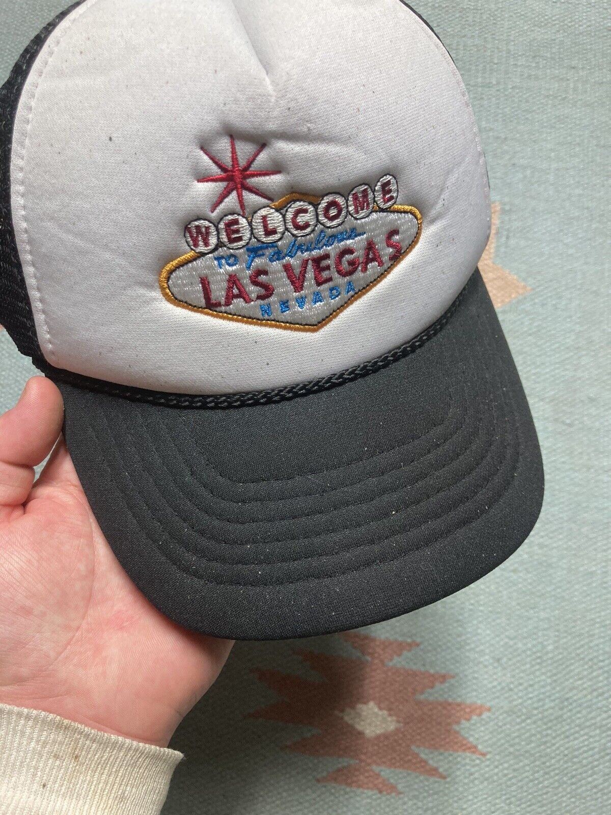 Vintage trucker hat welcome to fabulous Las Vegas Nevada gambling Size ONE SIZE - 3 Thumbnail