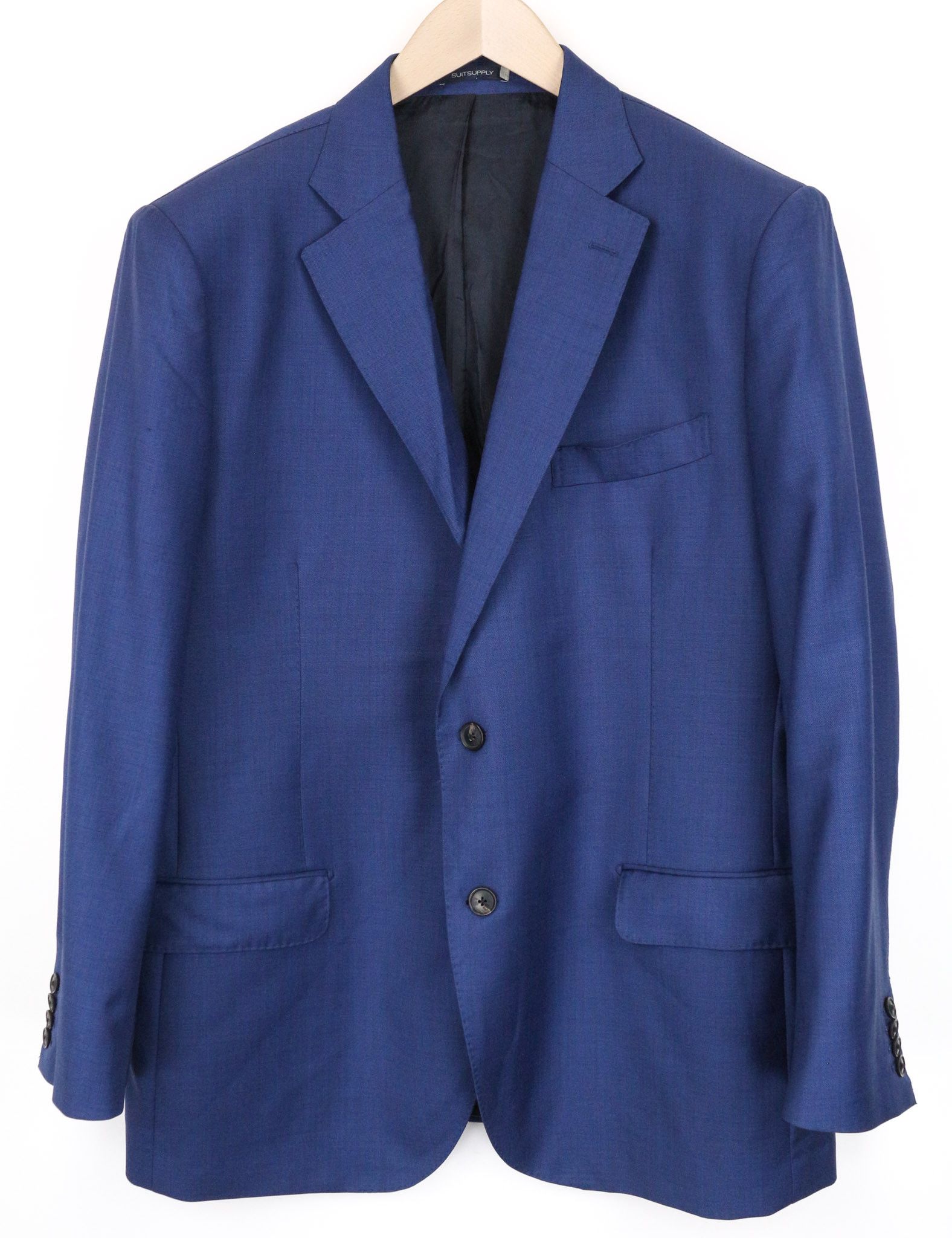 Suitsupply LAZIO UK50S Blue Wool S110s Slim Suit 75081 Size 50S - 2 Thumbnail