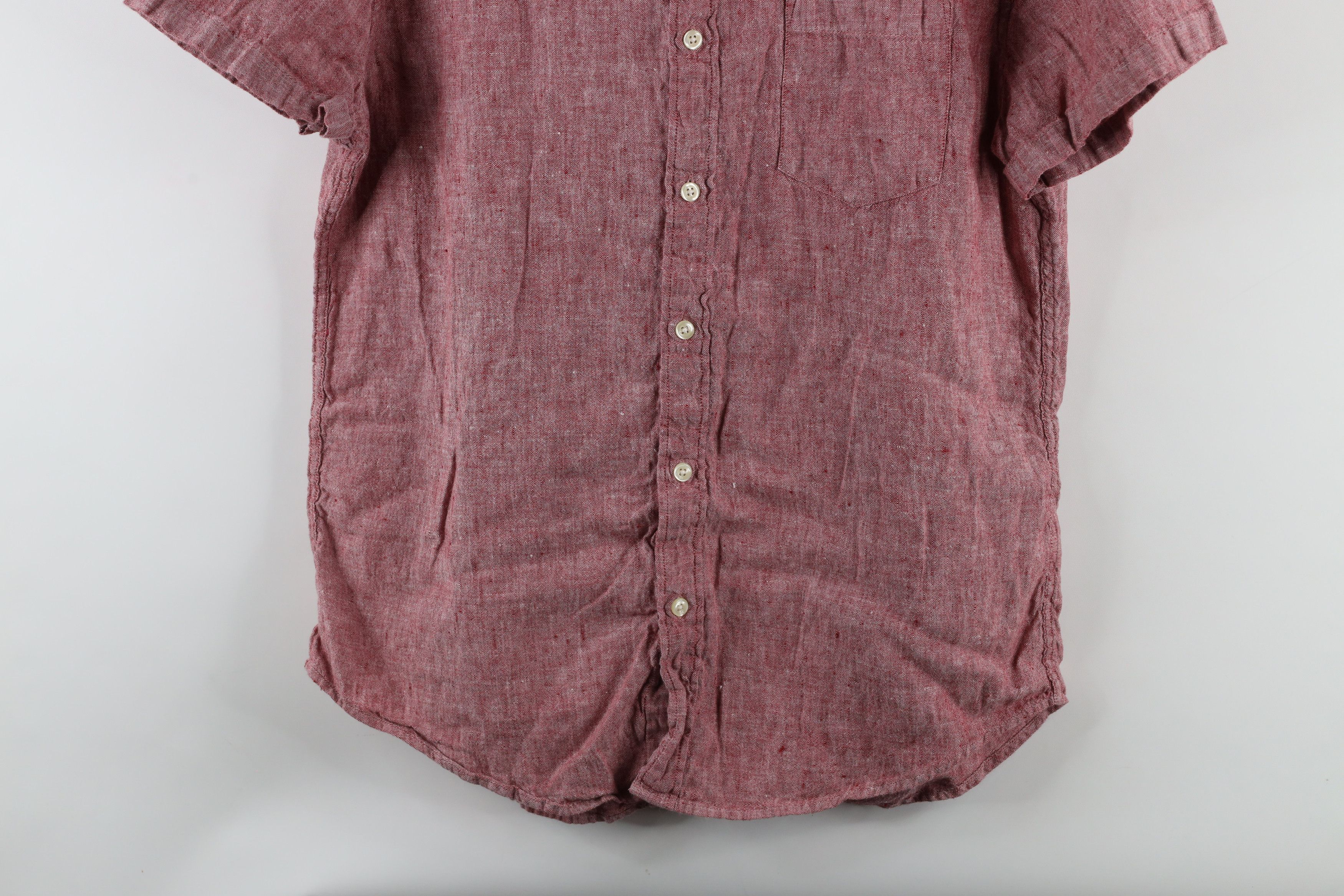 J.Crew × Vintage J Crew Linen Short Sleeve Collared Button Down Shirt Size US L / EU 52-54 / 3 - 3 Thumbnail