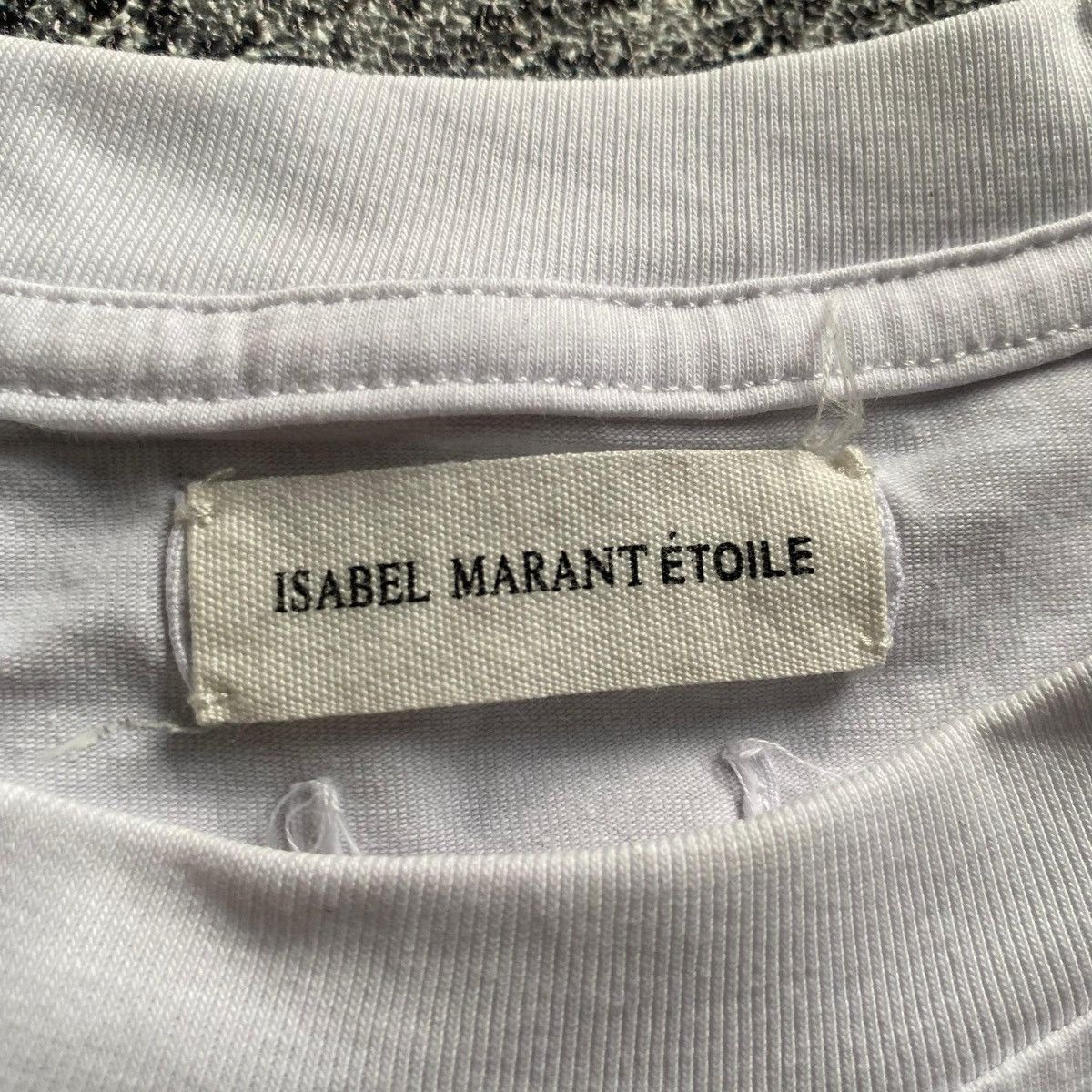 Designer × Isabel Marant × Isabel Marant Etoile 2000s - Isabel Marant Etoile Cracked Boxy White Tshirt Size M / US 6-8 / IT 42-44 - 4 Thumbnail
