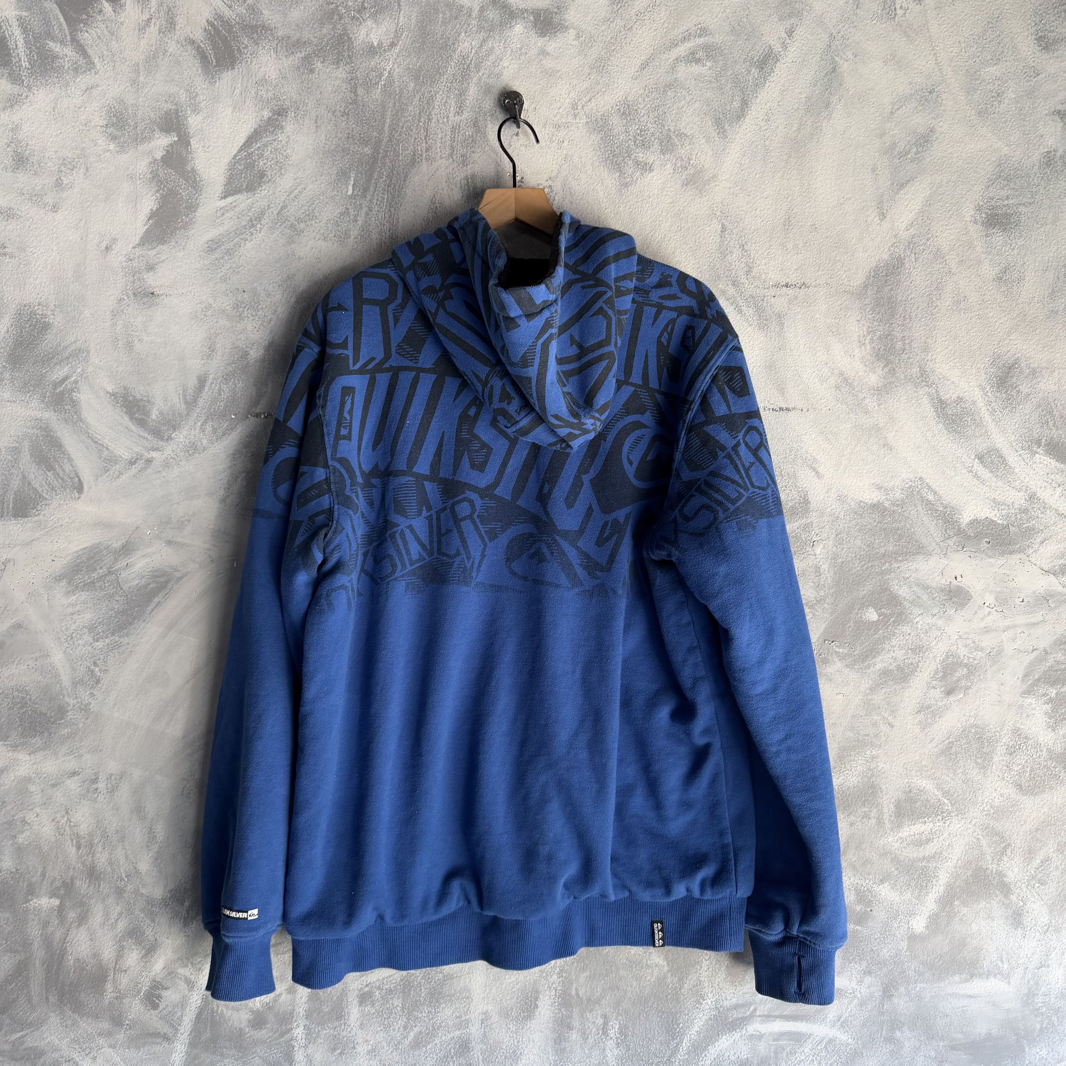 Quiksilver Vtg Quicksilver Zip Up Hoodie Sherpa lined Hoodie Rare Y2K Size US XL / EU 56 / 4 - 5 Thumbnail