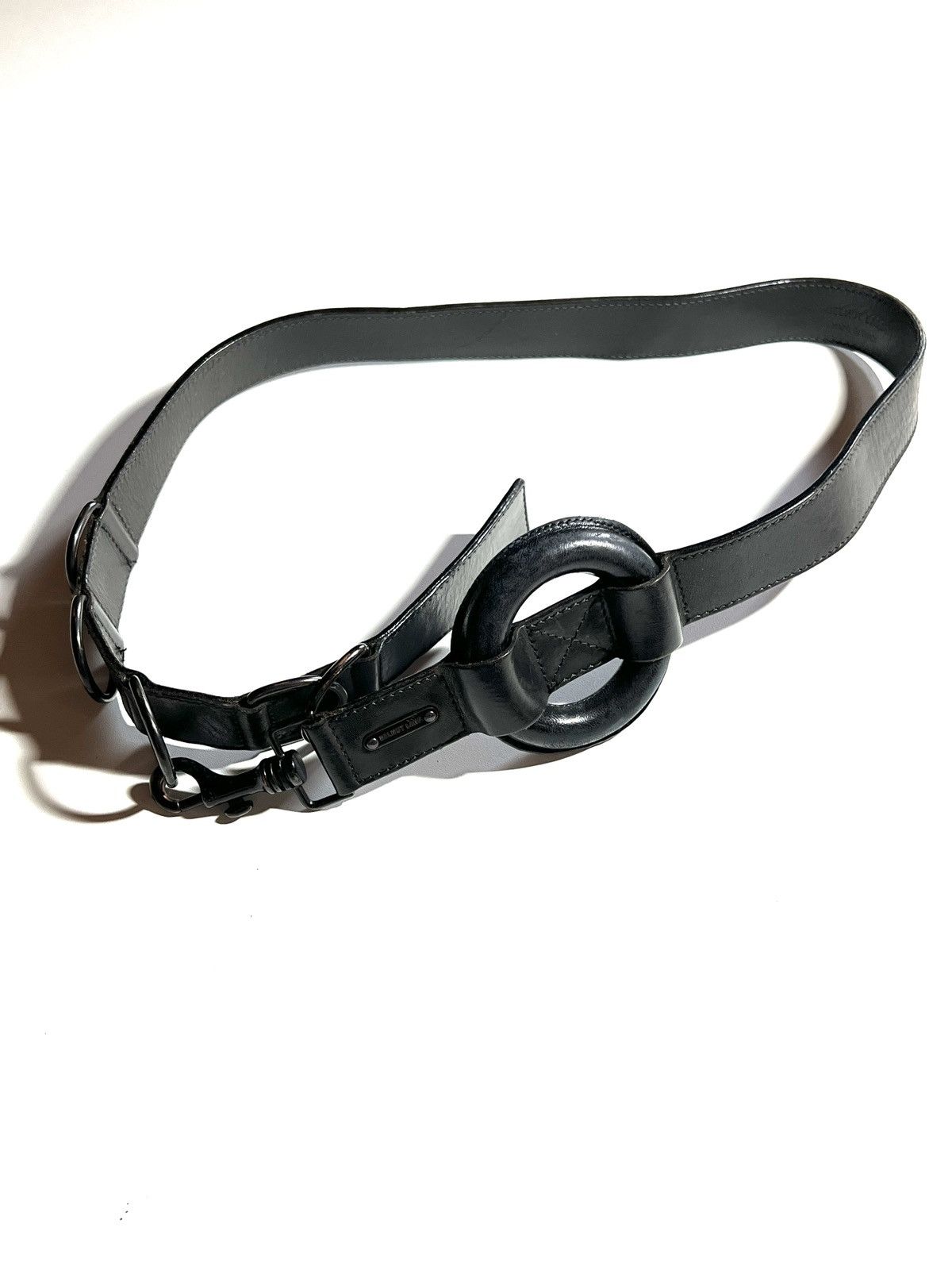 Helmut Lang circle leather belt Size ONE SIZE - 8 Thumbnail