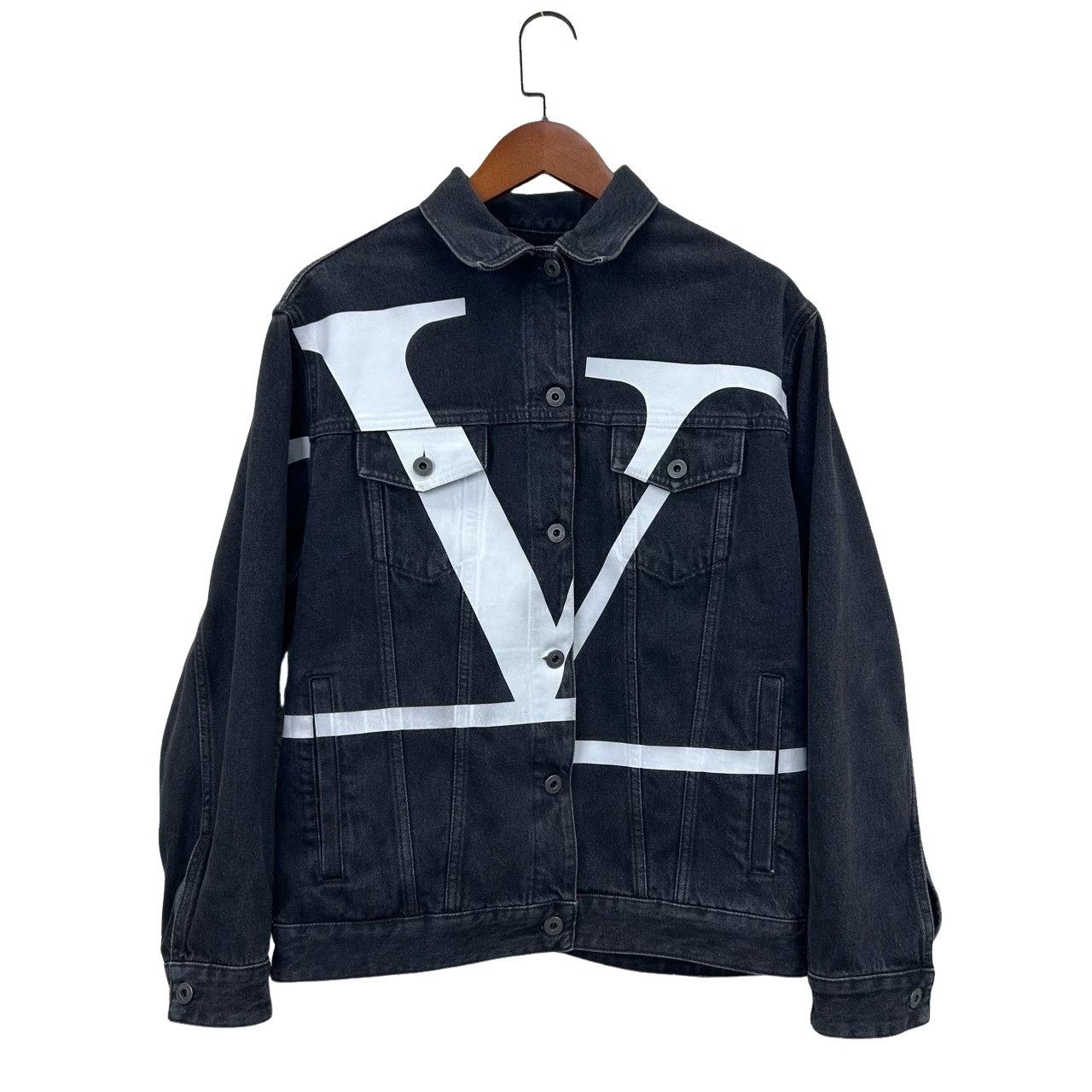 Valentino Valentino V Logo Denim Jacket Size XS Size US XS / EU 42 / 0 - 1 Thumbnail