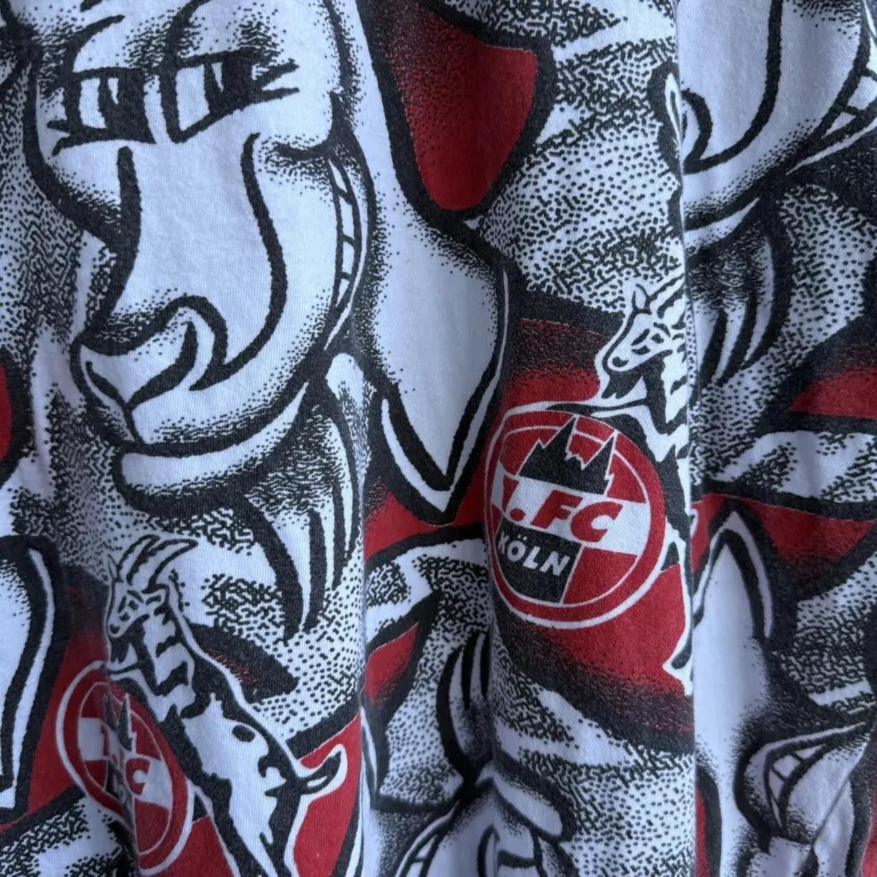 Puma Vintage 90s FC Köln T-Shirt Puma Tee All Over Print Size US L / EU 52-54 / 3 - 3 Thumbnail