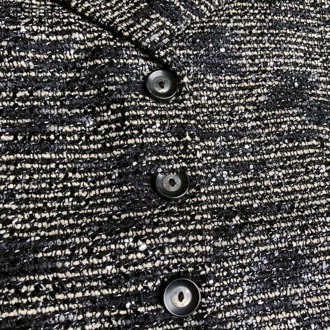 Valentino Vintage 90s Valentino Miss V Textured Tweed Jacket Size XS / US 0-2 / IT 36-38 - 5 Thumbnail
