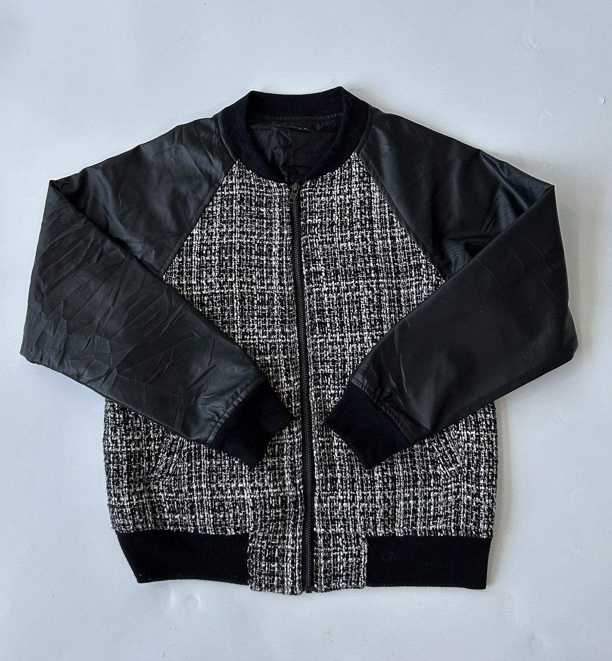FAUX LEATHER BOMBER JACKET