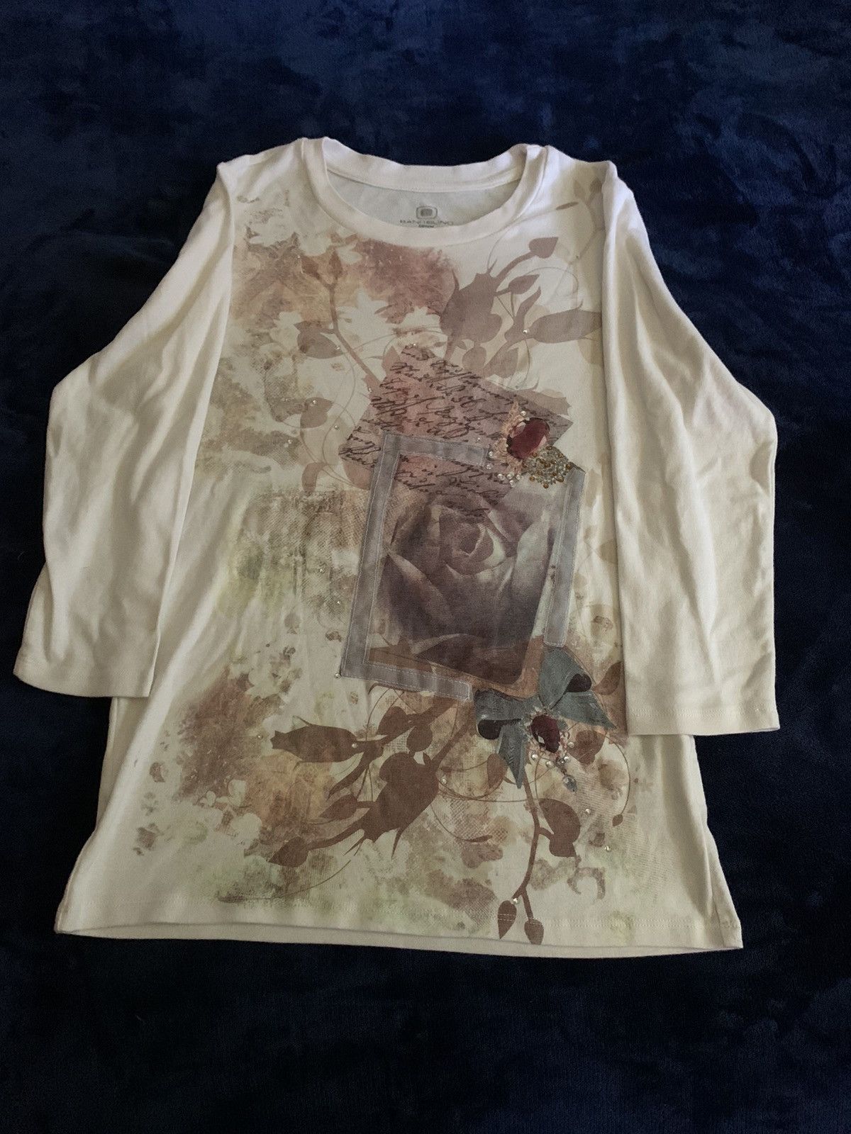 Designer × Vintage Bandolino Rhinestone Shirt Y2K Streetwear Fashion Cute Indie Size S / US 4 / IT 40 - 1 Thumbnail