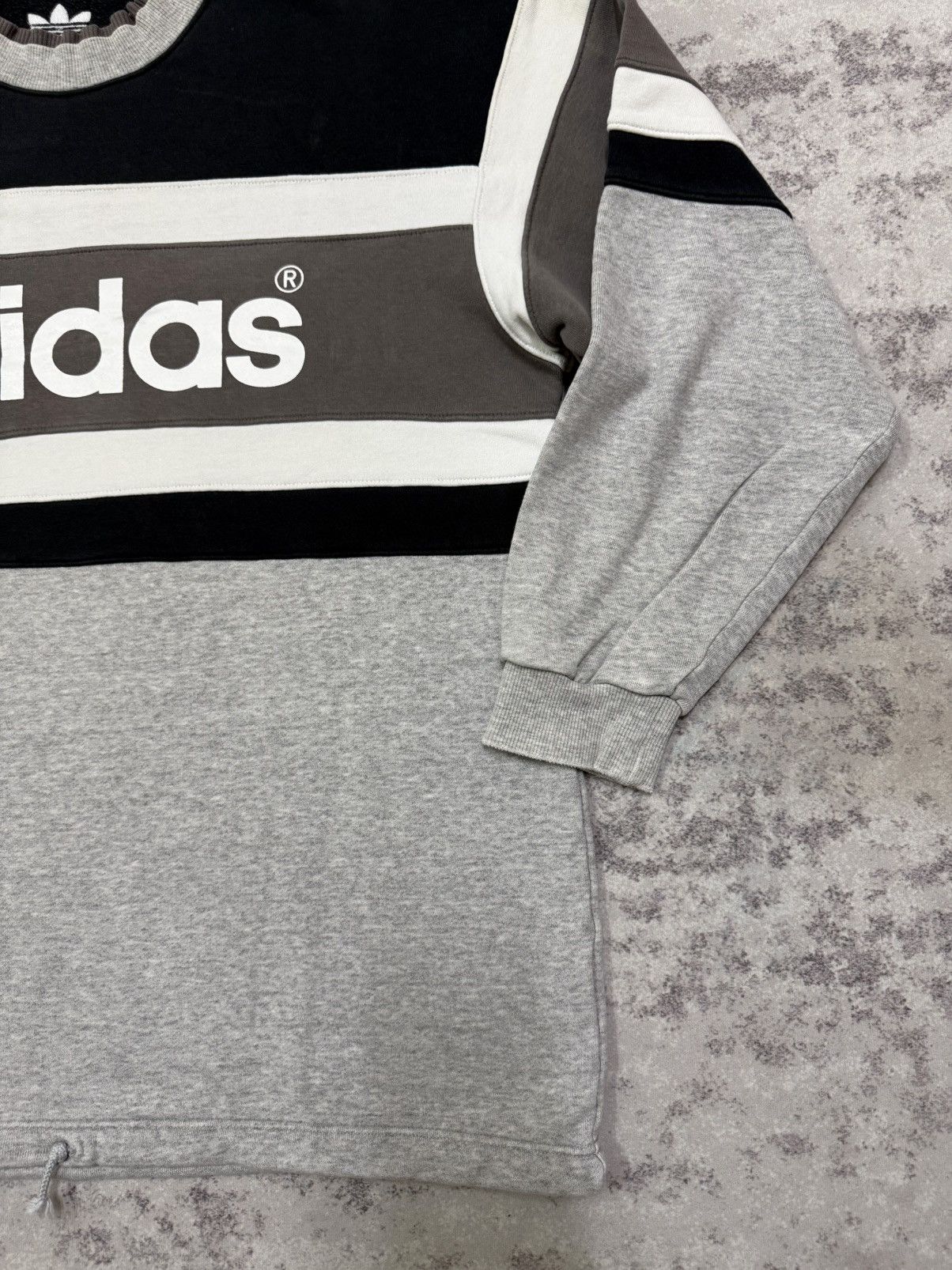 Adidas Adidas Spellout Biglogo Double Collar Sweatshirt Size US XL / EU 56 / 4 - 5 Thumbnail