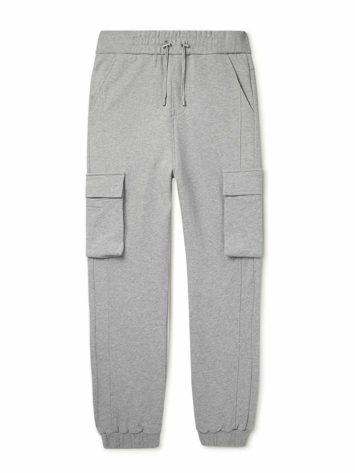 Balmain o1s1wg110925 Logo Print Cotton Jersey Sweatpants in Grey Size US 36 / EU 52 - 1 Thumbnail