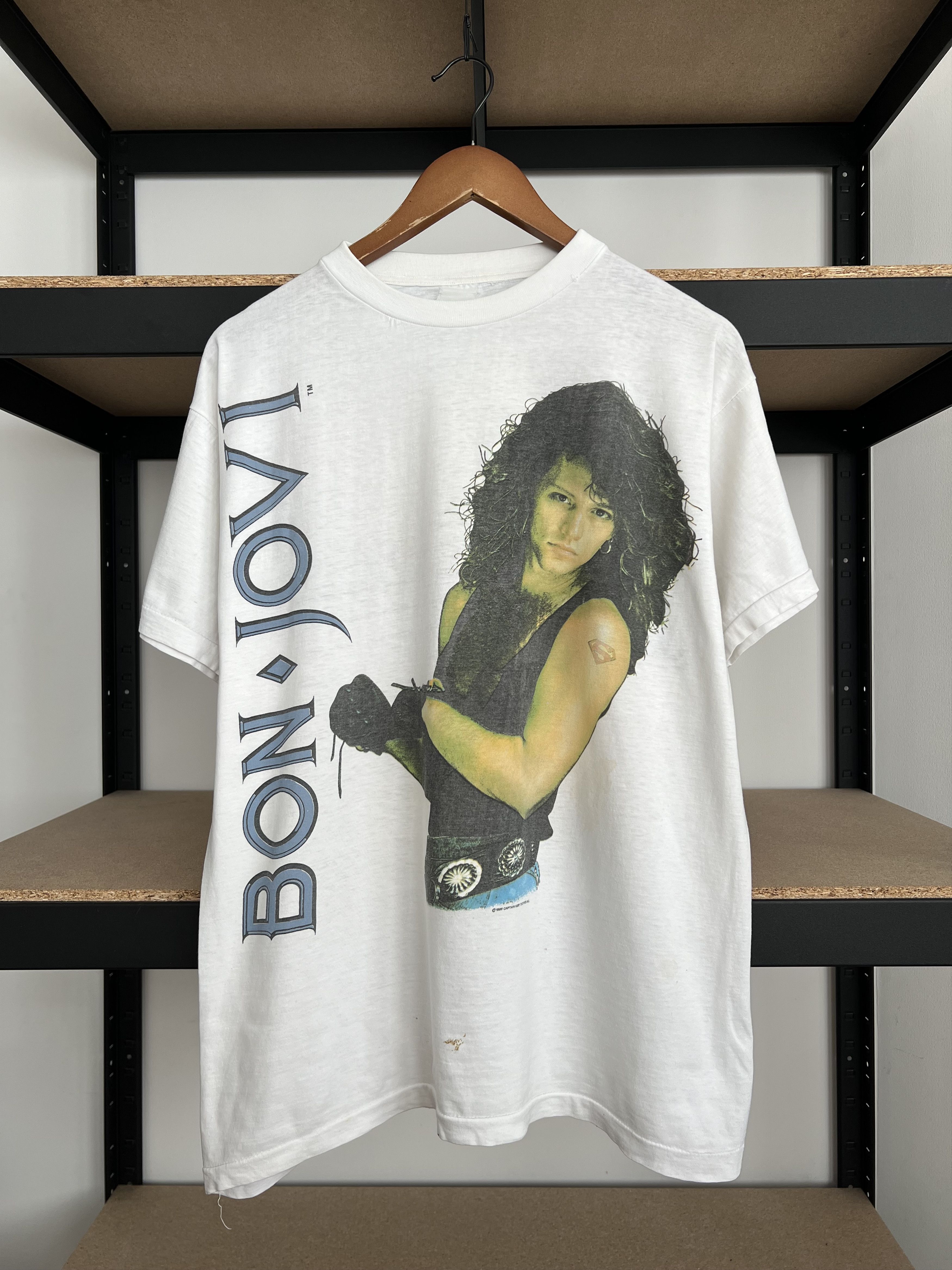 Vintage 1988 Bon Jovi The Brotherhood 80s White T-shirt