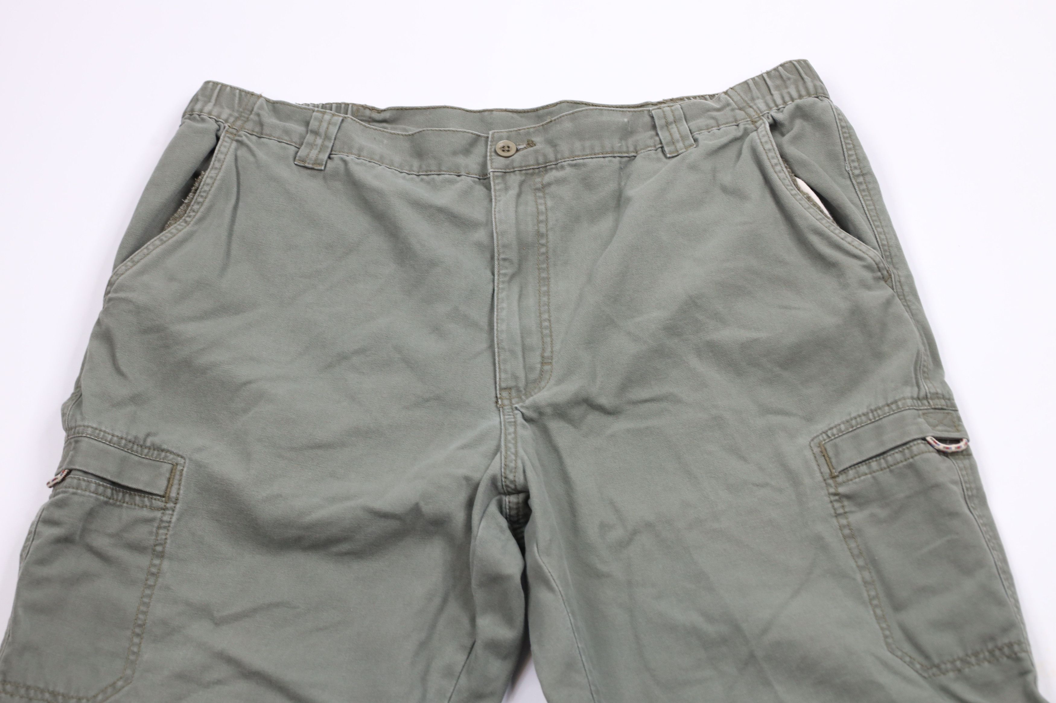 L.L. Bean × Vintage Vintage LL Bean Wide Leg Canvas Cargo Pants Green Cotton Size US 40 / EU 56 - 2 Thumbnail