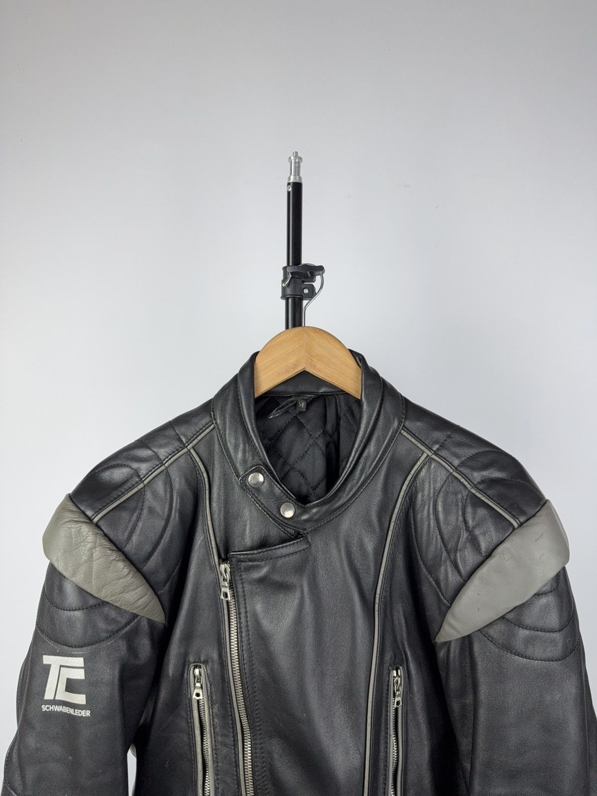 Other Vintage Schwabenleder German Biker Jacket Quilted Leather Size US L / EU 52-54 / 3 - 2 Thumbnail
