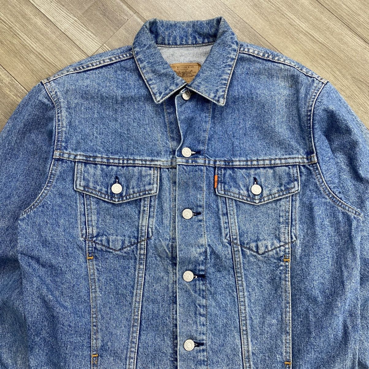 Levi's Vintage Clothing 1990s Vintage Levis 70651-0271 Orange Tab Denim Jacket Size US L / EU 52-54 / 3 - 2 Thumbnail