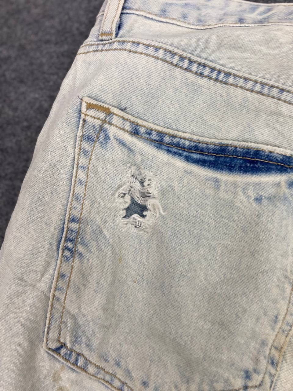 Other &denim acid wash distressed denim nice design Size US 33 - 4 Thumbnail