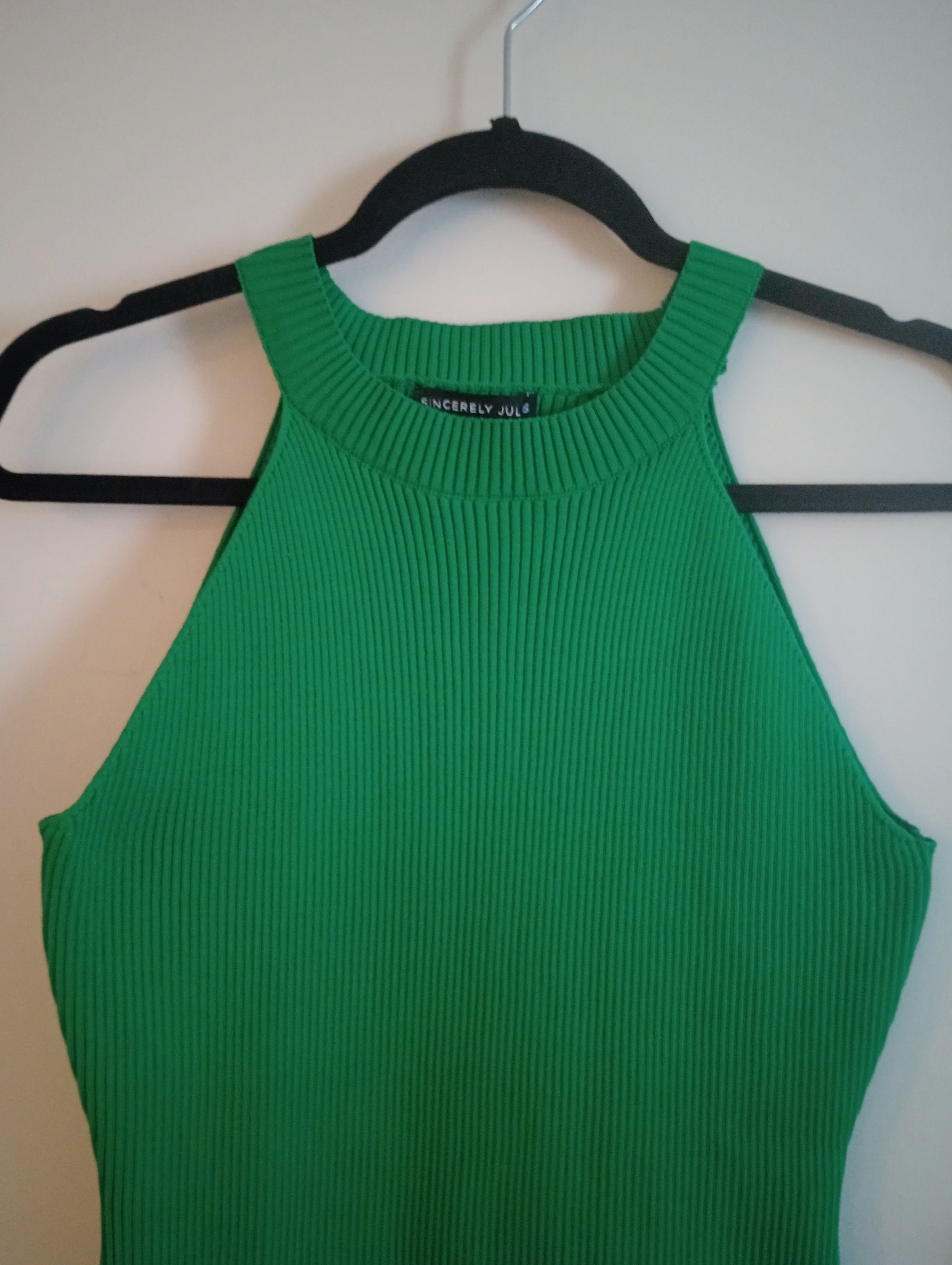 Other Green Form Fitting Sleeveless Knit Type Dress Size M / US 6-8 / IT 42-44 - 2 Thumbnail