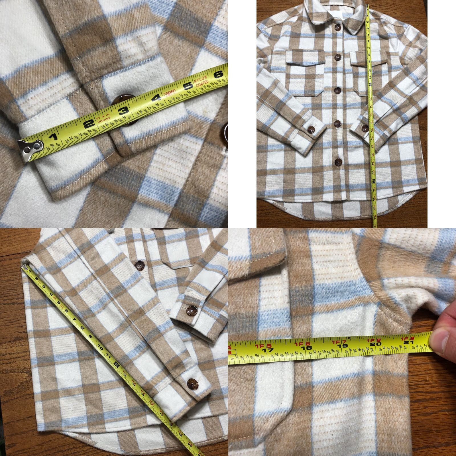Anthropologie Anthropologie Avec Les Filles Shacket Brown White Plaid Button Up Jacket Womens Small Outdoor Classic Designer Vintage Touch Size S / US 4 / IT 40 - 8 Thumbnail