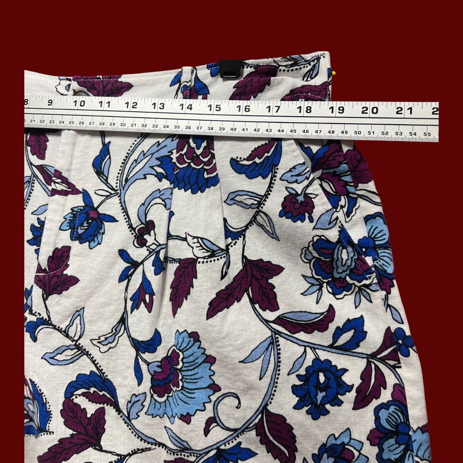 Other Liz Claiborne - Women's Mid-Rise Pleated Short - White Flora Size 36" / US 14 / IT 50 - 5 Thumbnail