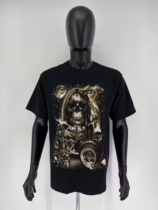 Vintage Skulls T-shirt vintage rock metal size L black reverse logo Size US L / EU 52-54 / 3 - 4 Thumbnail