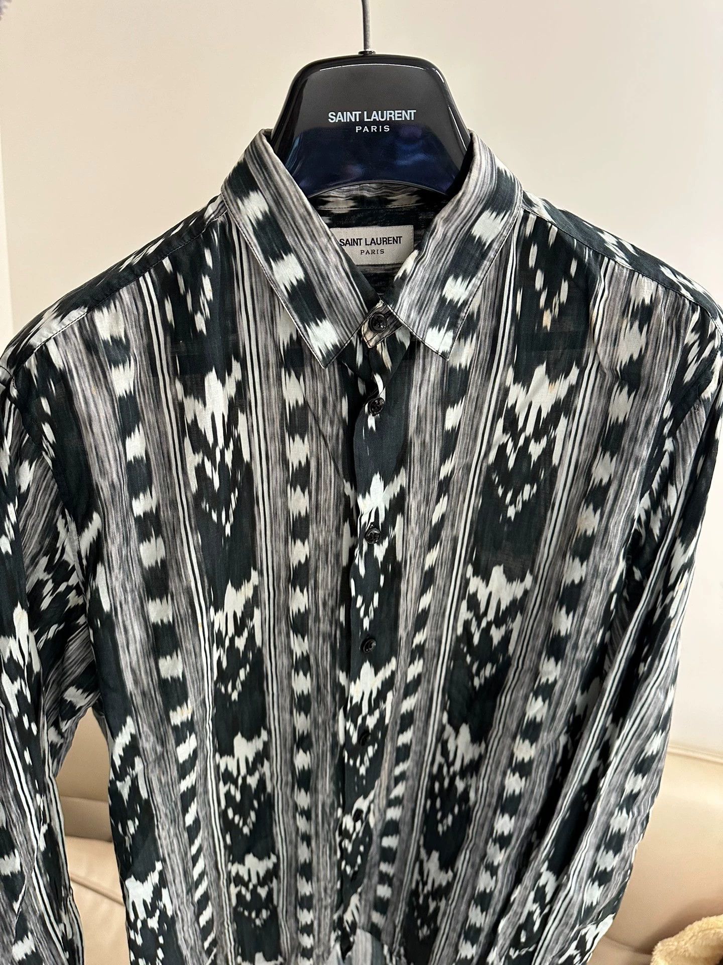 Saint Laurent Paris Saint Laurent 18SS Gypsy Abstract Heart Shirt, Size US L / EU 52-54 / 3 - 3 Thumbnail