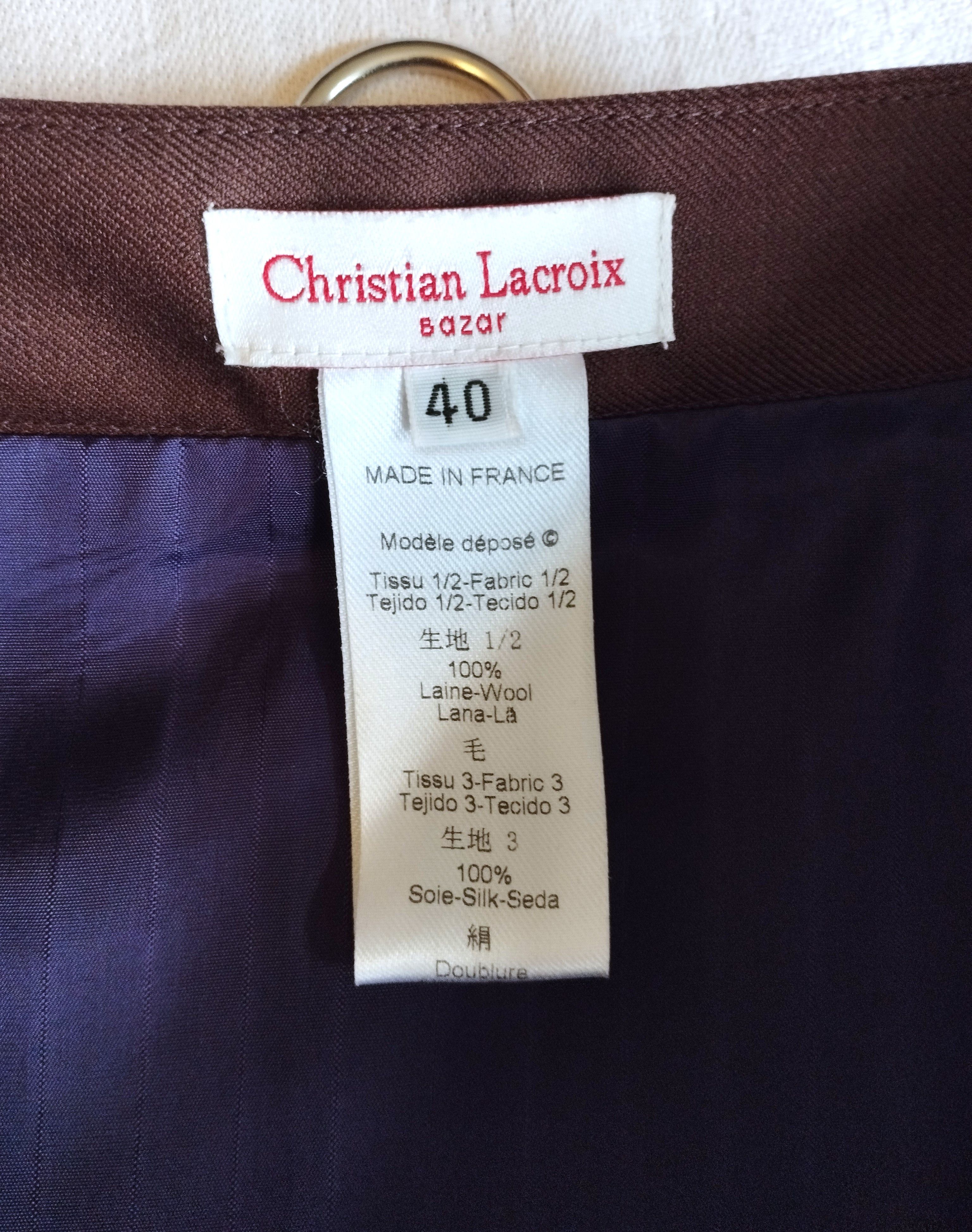 Christian Lacroix Christian Lacroix Jupe Laine et Soie TL Size 28" / US 6 / IT 42 - 2 Thumbnail