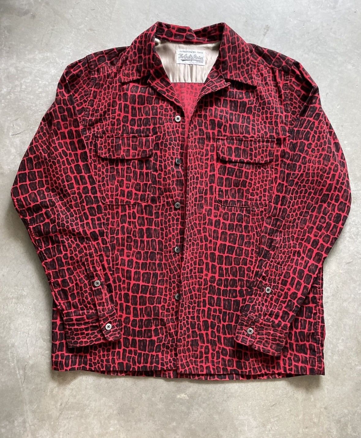Wacko Maria Corduroy Shirt - Red Leopard Size US L / EU 52-54 / 3 - 1 Thumbnail
