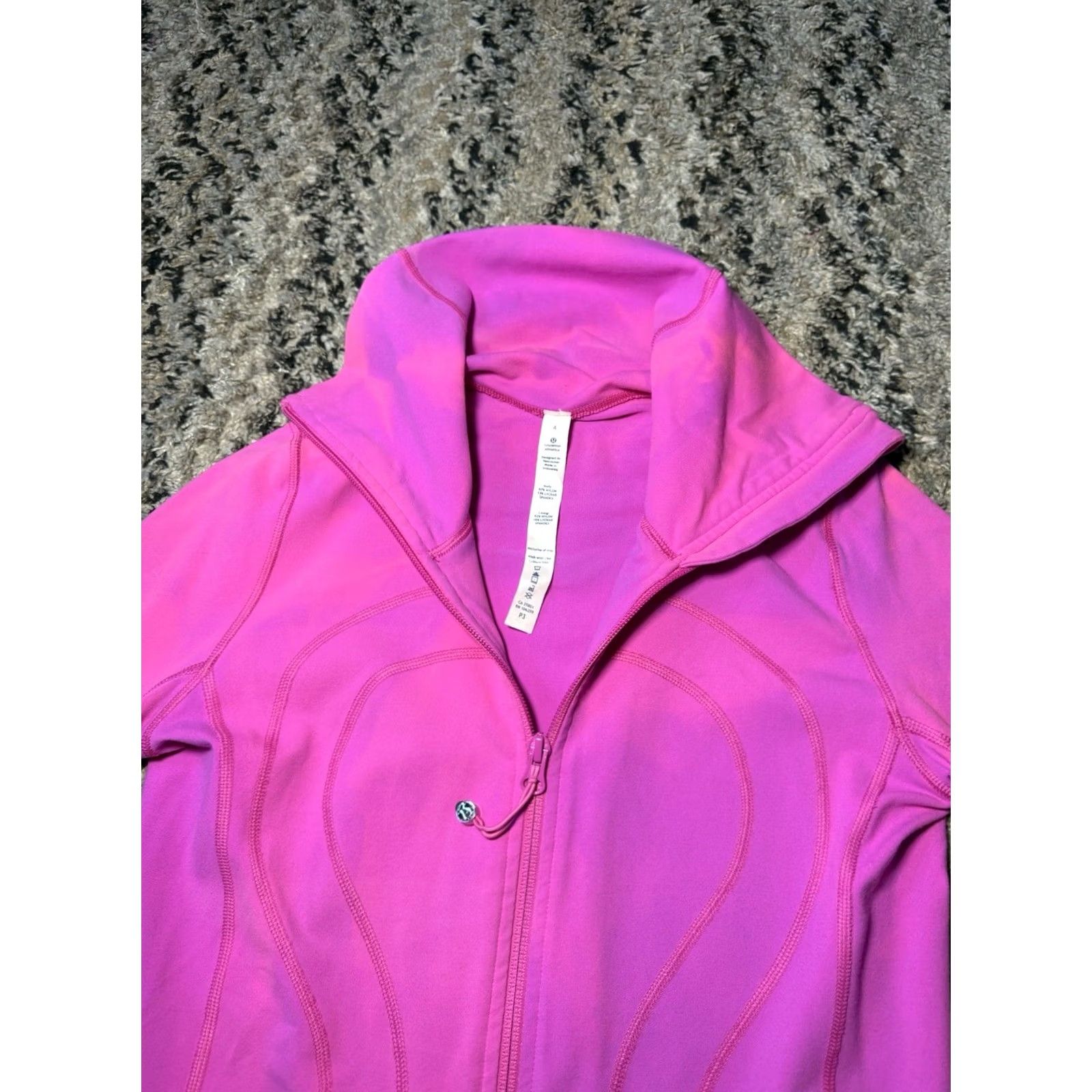 Lululemon Lululemon Jacket Womens 4 Pink Define Hot Full Zip Tie Dye Changing Thumbholes Size S / US 4 / IT 40 - 5 Thumbnail