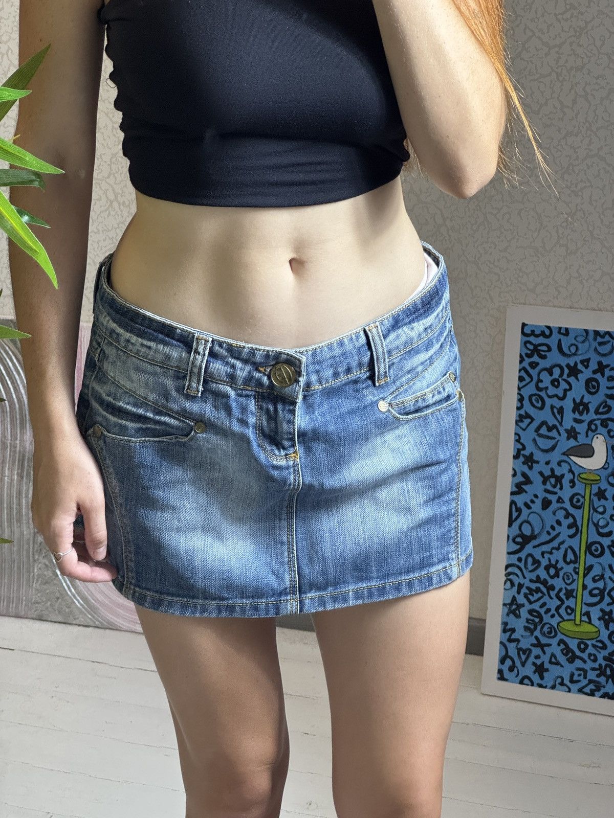 Just Cavalli VINTAGE JUST CAVALLI 2000s MINI DENIM SKIRT Size 30" / US 8 / IT 44 - 8 Thumbnail