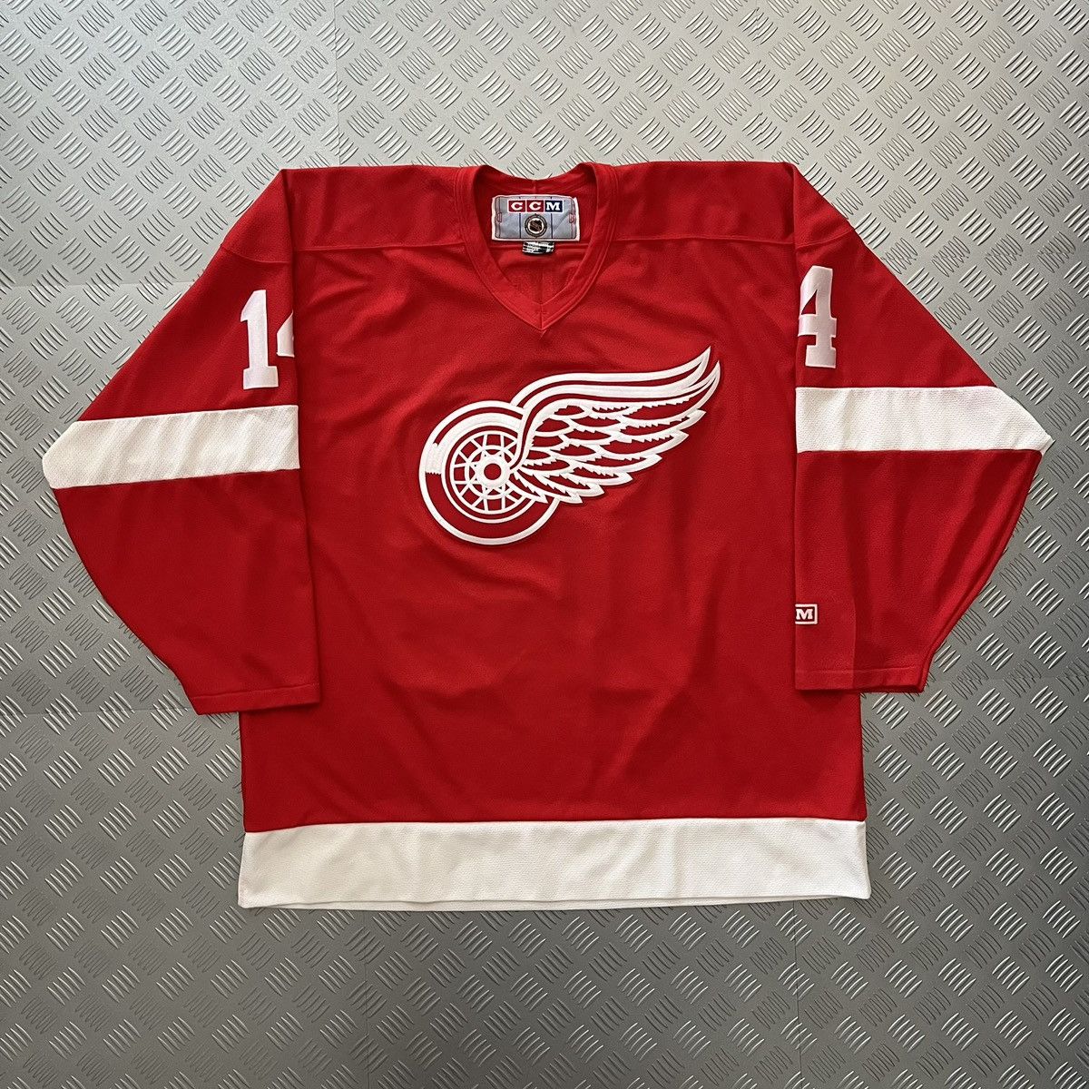 Ccm × NHL VintageCCM Detroit RedWings#14 Brendan Shanahan HockeyJersey Size US L / EU 52-54 / 3 - 1 Thumbnail