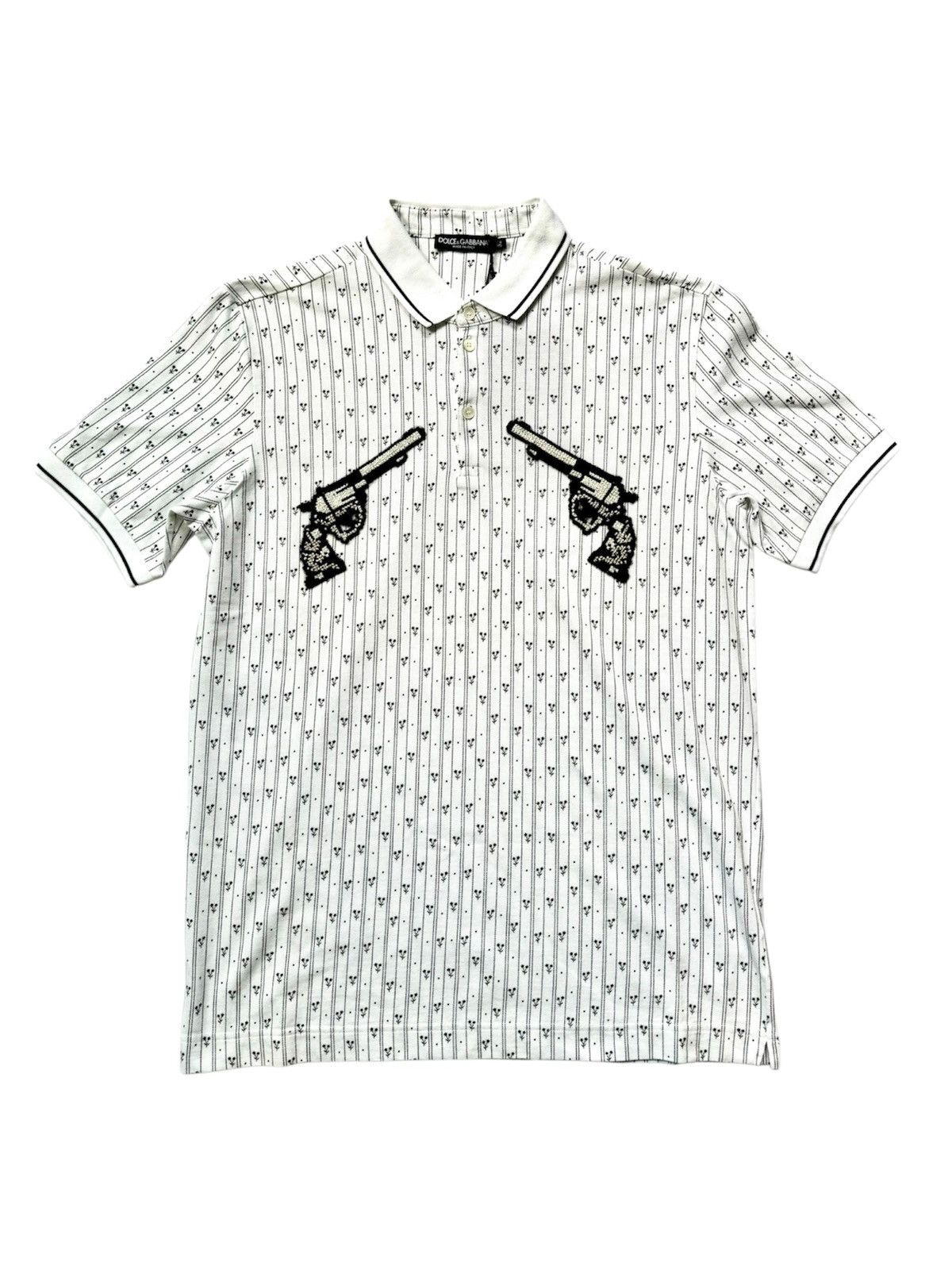 Dolce & Gabbana Dolce & Gabbana Men’s Guns Polo A/W 16 Runway Piece IT 52 Size US XL / EU 56 / 4 - 1 Thumbnail