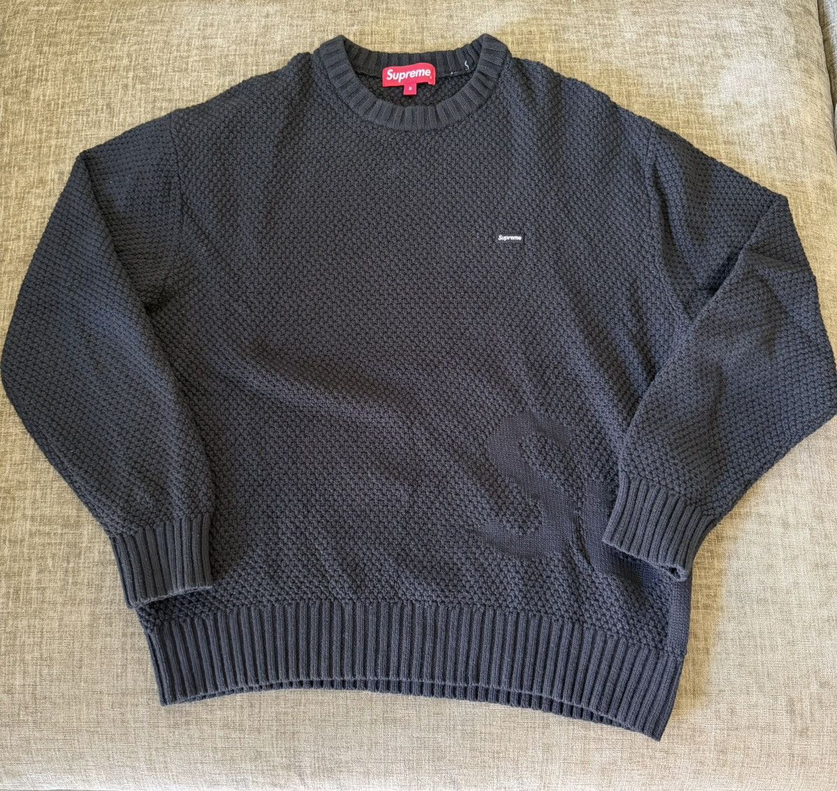 Supreme Supreme Blurred Logo Sweater Black XXL | Grailed