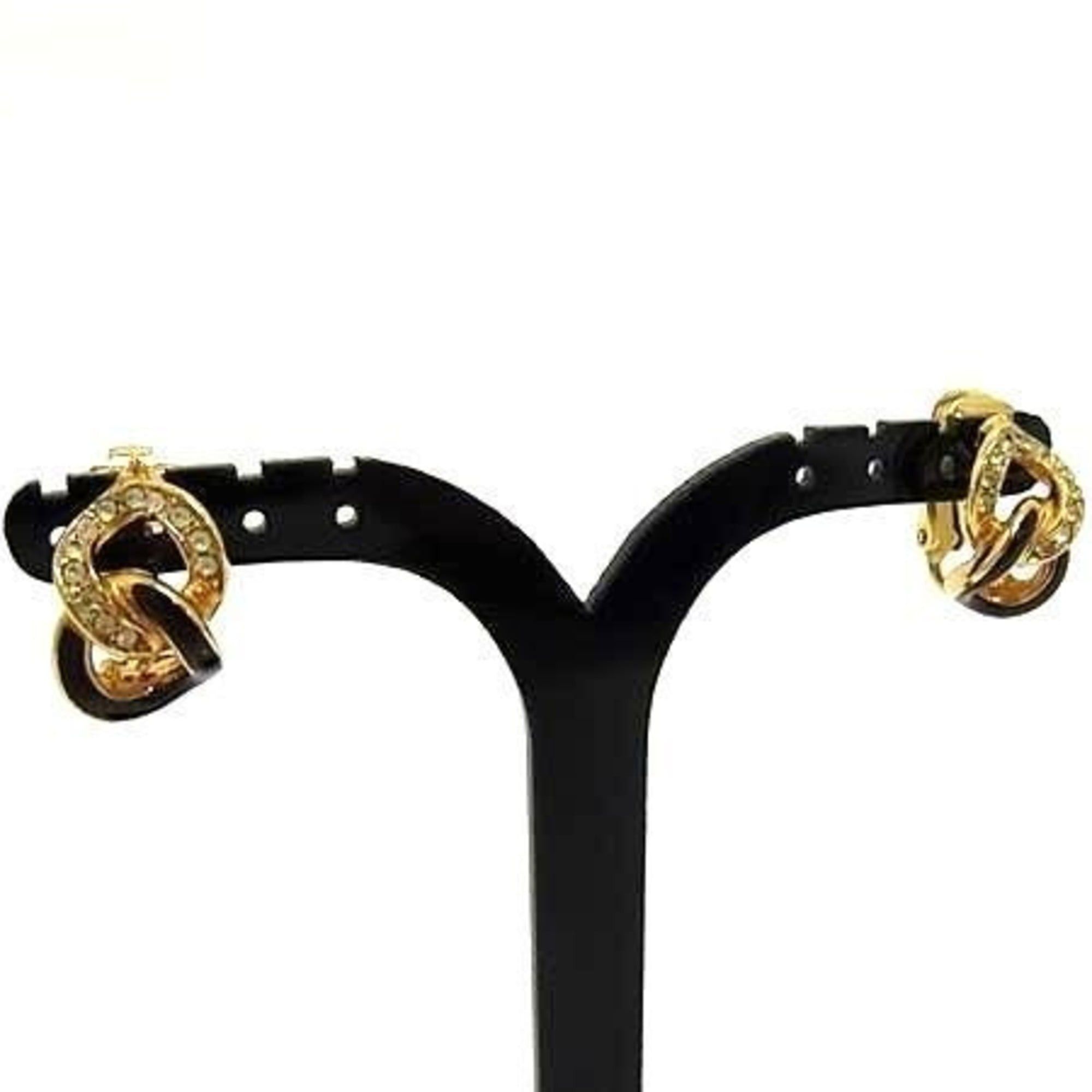 Dior Christian Dior earrings, gold and black metal, for women. Size ONE SIZE - 1 Thumbnail