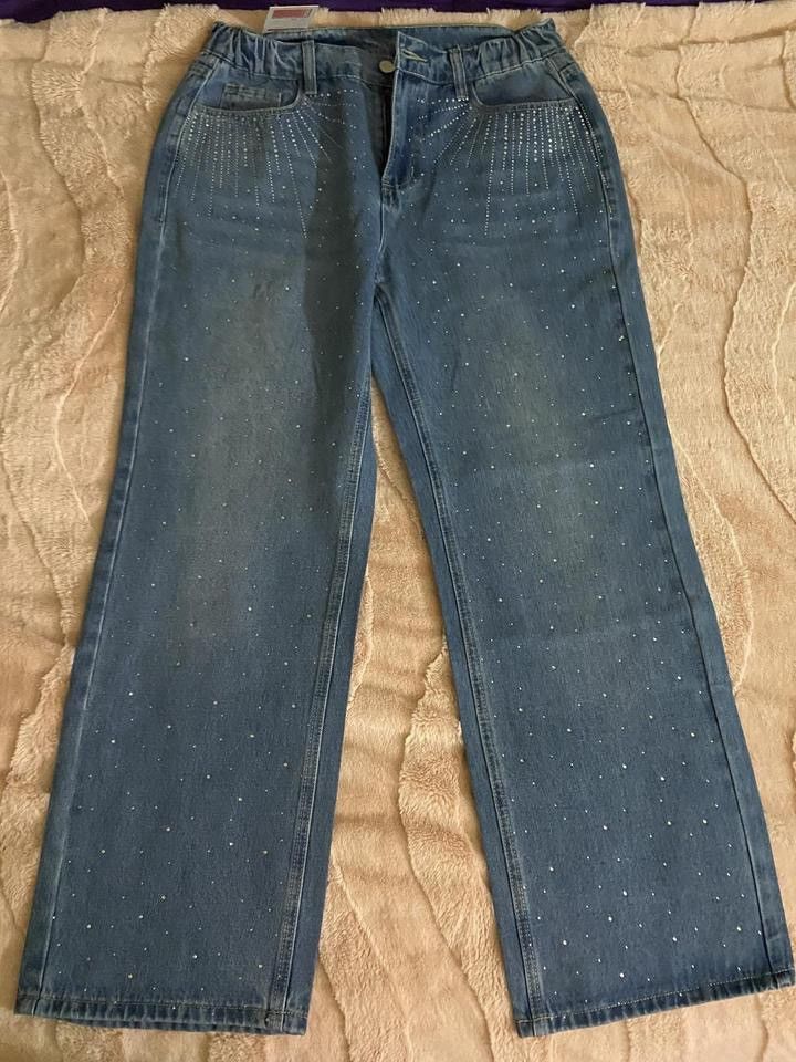 Other Rhinestone jeans Size 30" / US 8 / IT 44 - 1 Thumbnail