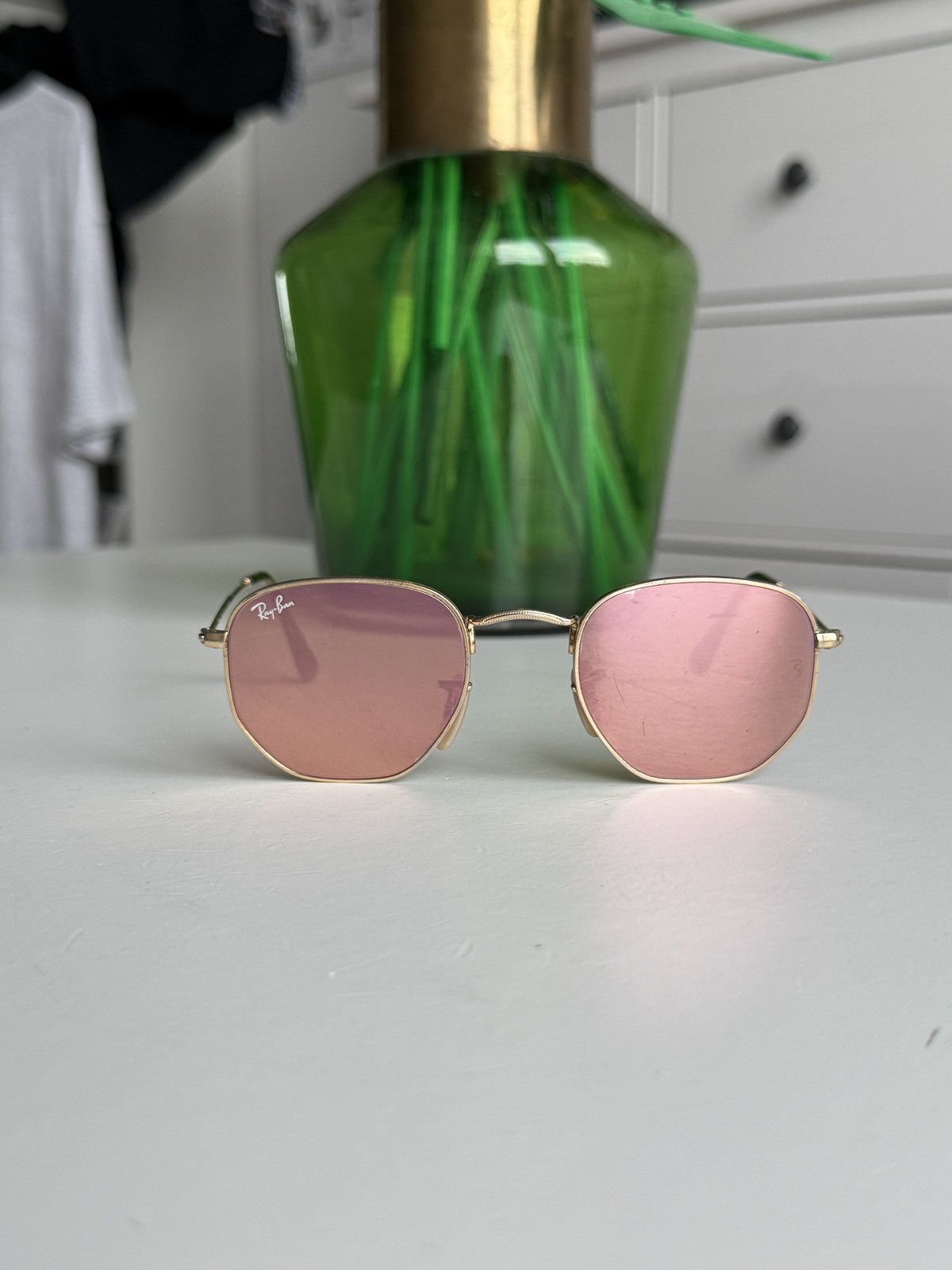 RayBan Ray Ban polarised oval sunglasses designer festival rave y2k Size ONE SIZE - 2 Thumbnail