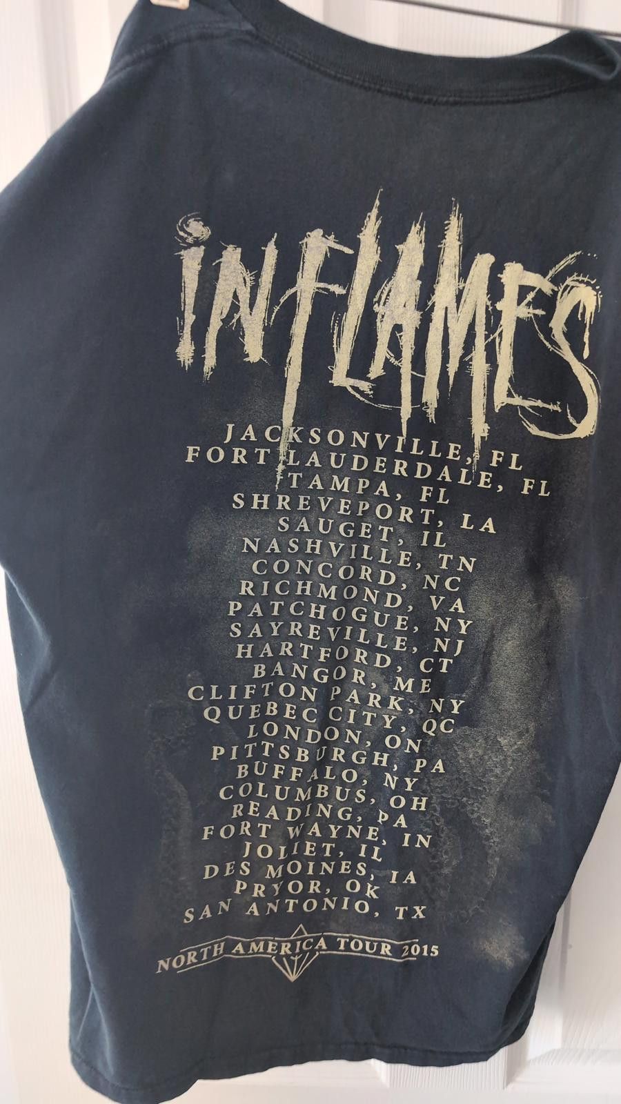 Gildan In Flames North America Tour 2015 T-Shirt Gildan Metal Large Size US L / EU 52-54 / 3 - 6 Thumbnail