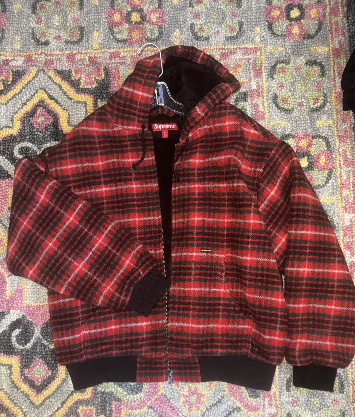 Supreme Supreme Plaid Wool Hooded Work Jacket 