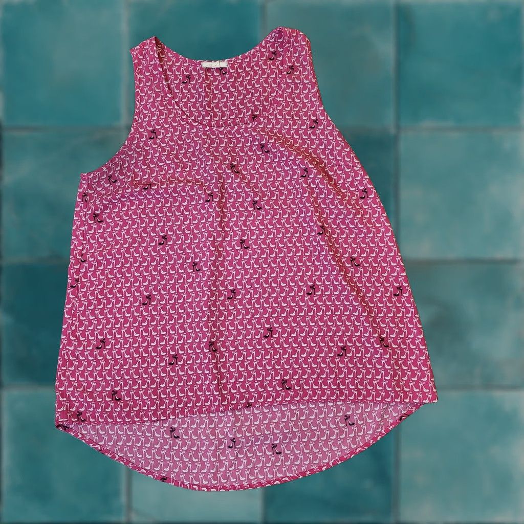 Vintage Pleione Women's Pink Blouse Top Sleeveless Pullover Regular Fit L Size L / US 10 / IT 46 - 1 Thumbnail