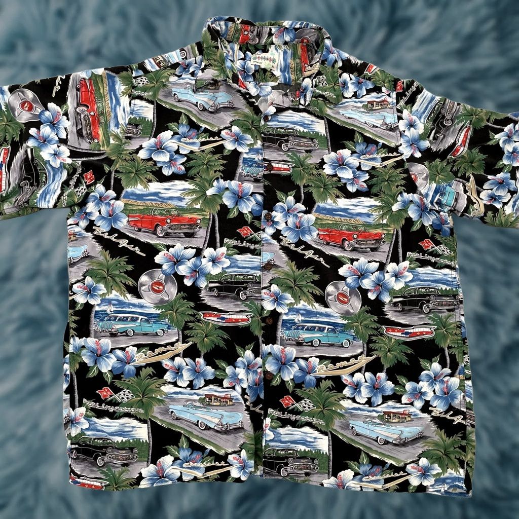 Reyn Spooner VINTAGE Reyn Spooner Shirt Adult 2XL Hawaiian Floral Chevy Cars Button Up Short Sleeve Size US XXL / EU 58 / 5 - 1 Thumbnail