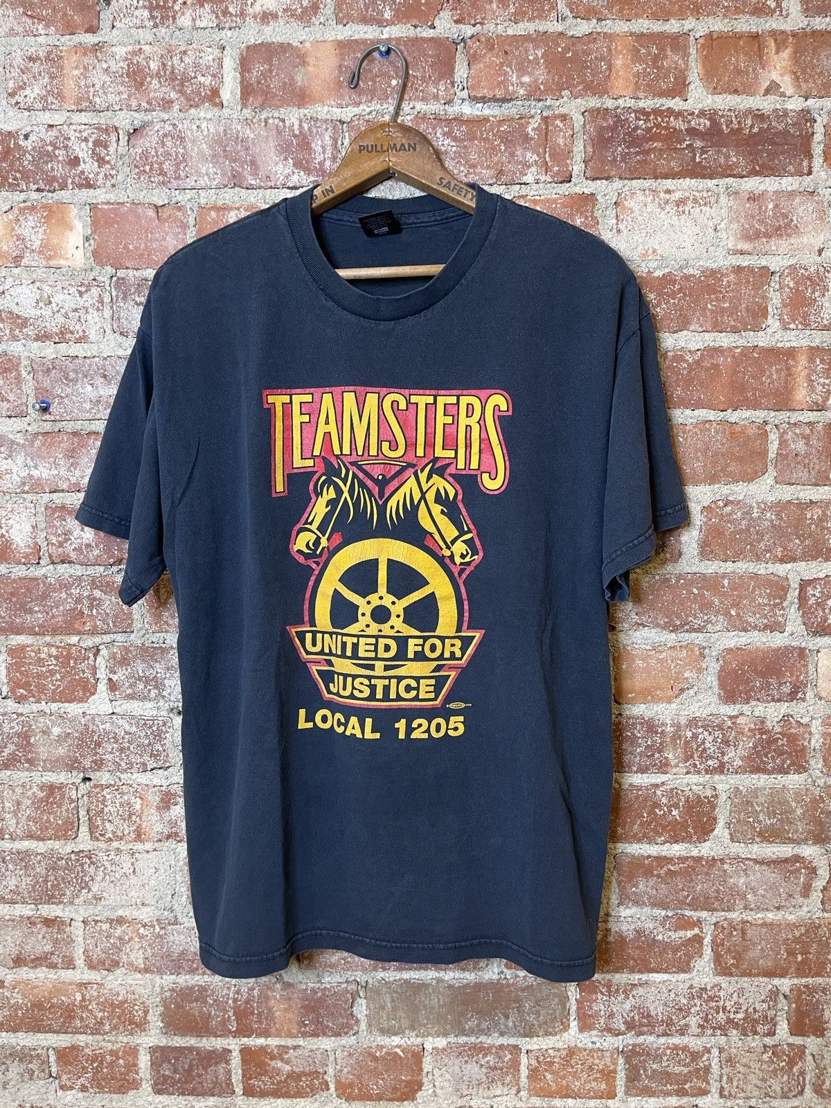 Rap Tees × Vintage Teamsters Jimmy Hoffa Vintage Mafia Mob Sopranos T-Shirt Size US L / EU 52-54 / 3 - 4 Thumbnail