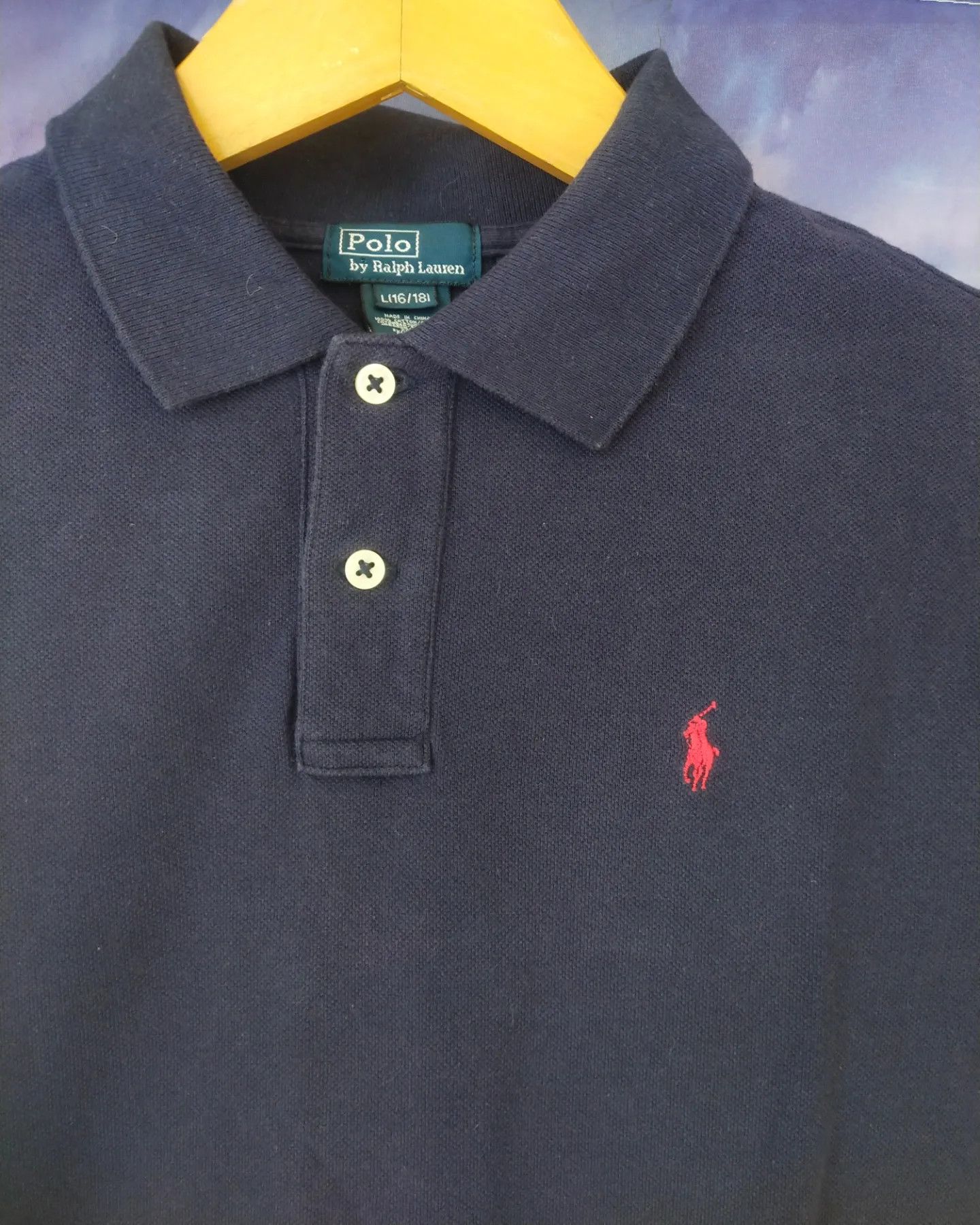 Polo Ralph Lauren Vintage Polo Ralph Lauren Black Woman Polo Shirt Custom Fit Size L / US 10 / IT 46 - 2 Thumbnail